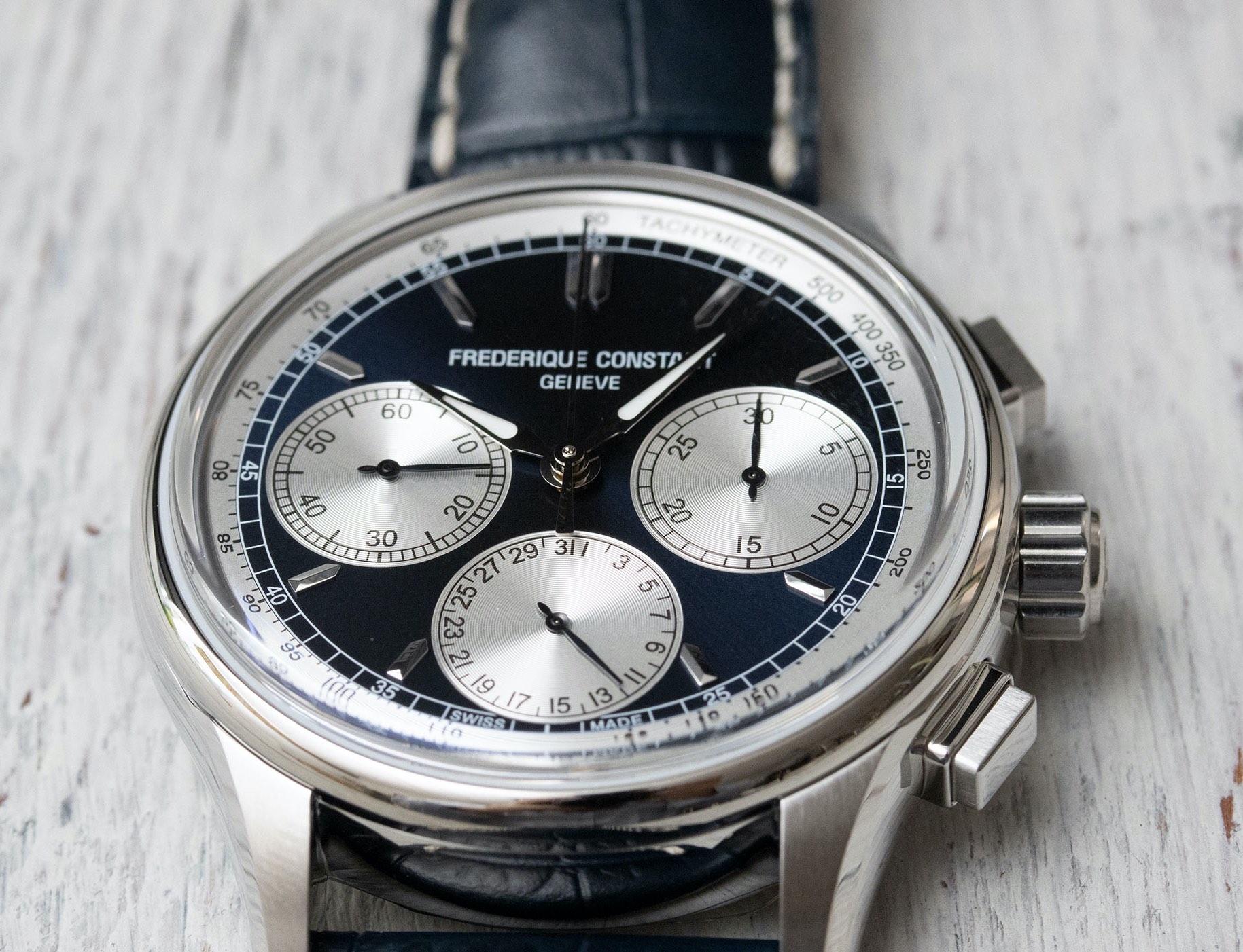 Frederique Constant Flyback Chronograph Manufacture Panda Navy