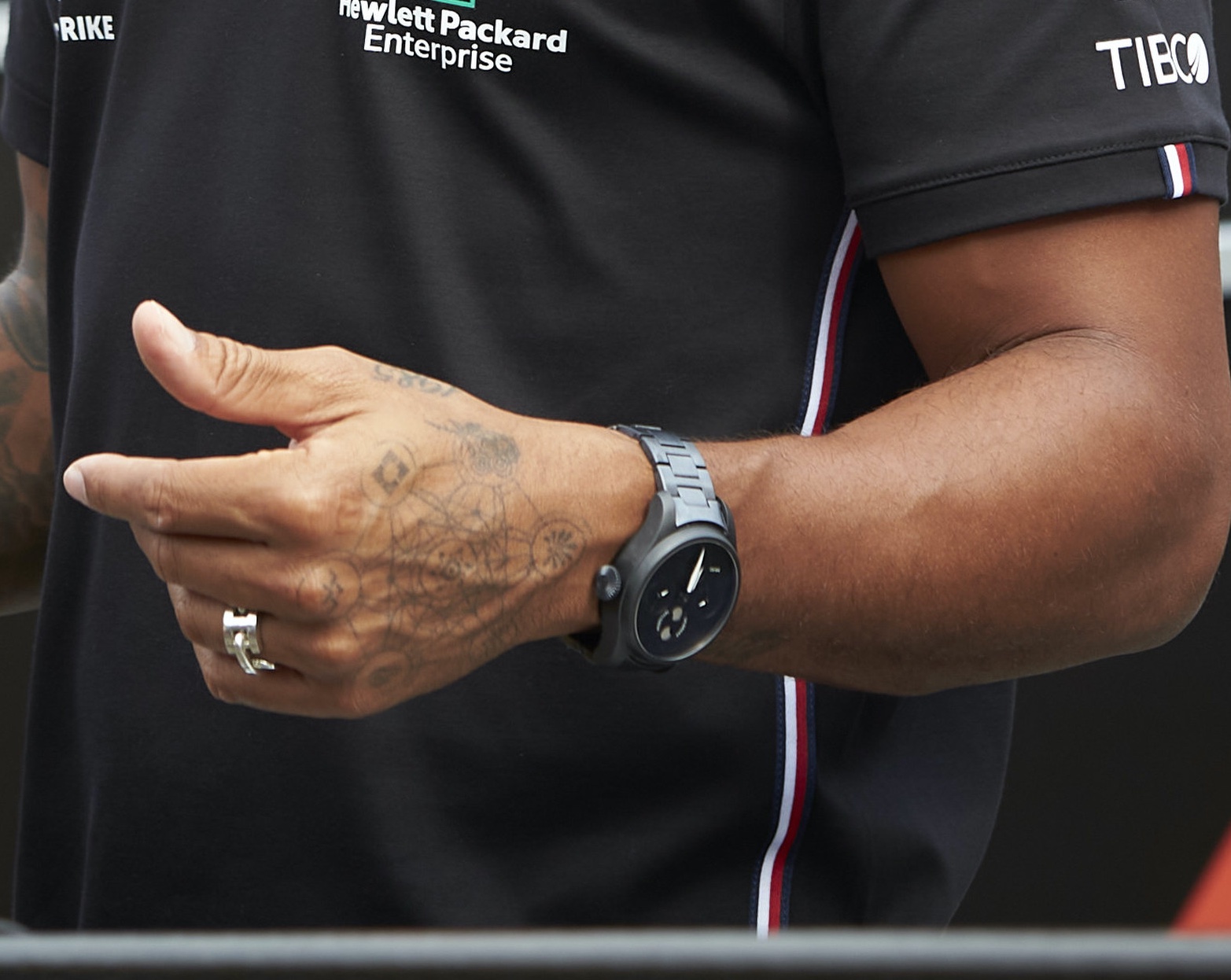 Lewis Hamilton IWC Big Pilot Full Black On Bracelet - Black Lives Matter