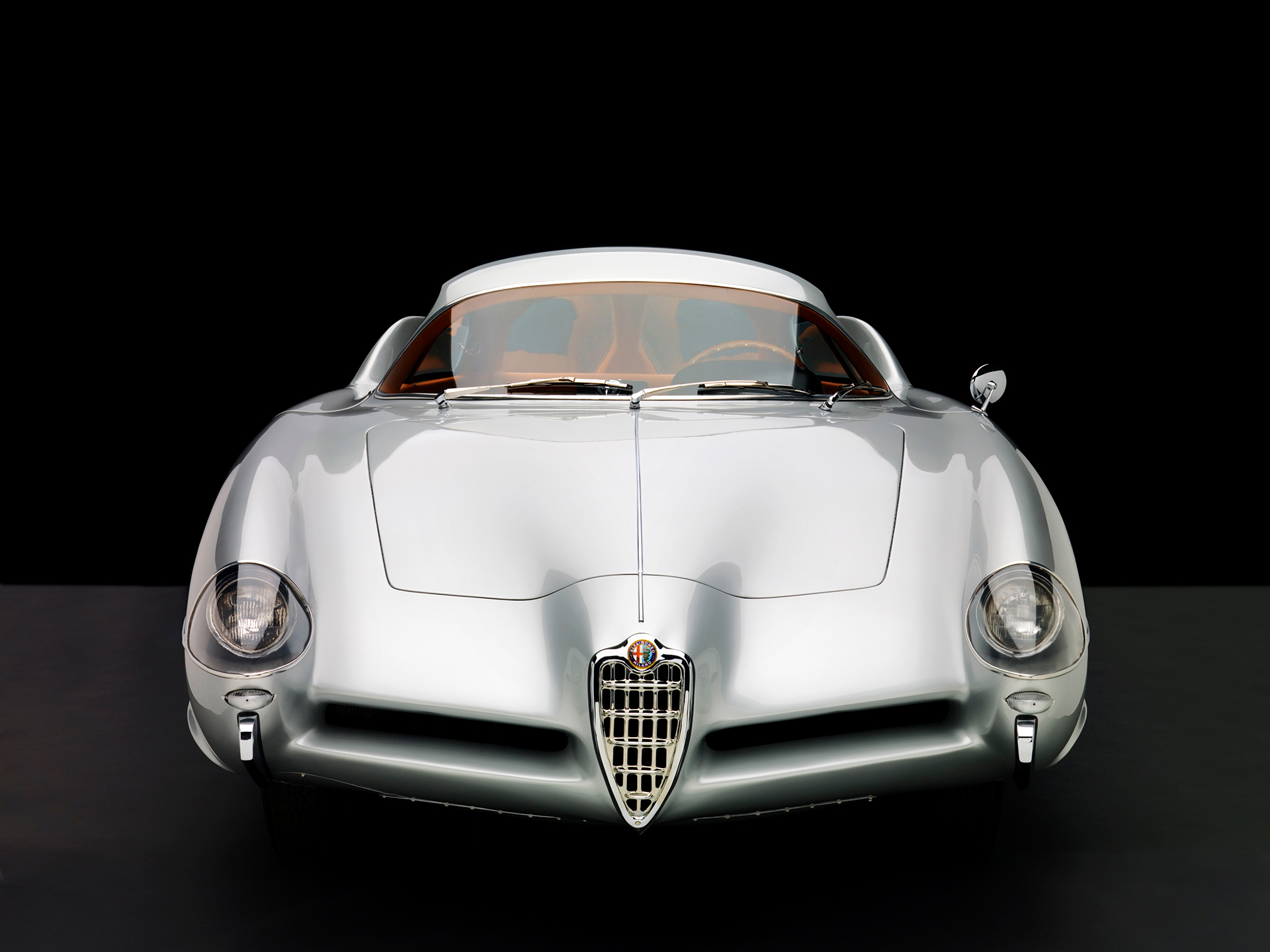 1955 Alfa Romeo Bertone B.A.T 9 Silver Head On View Studio
