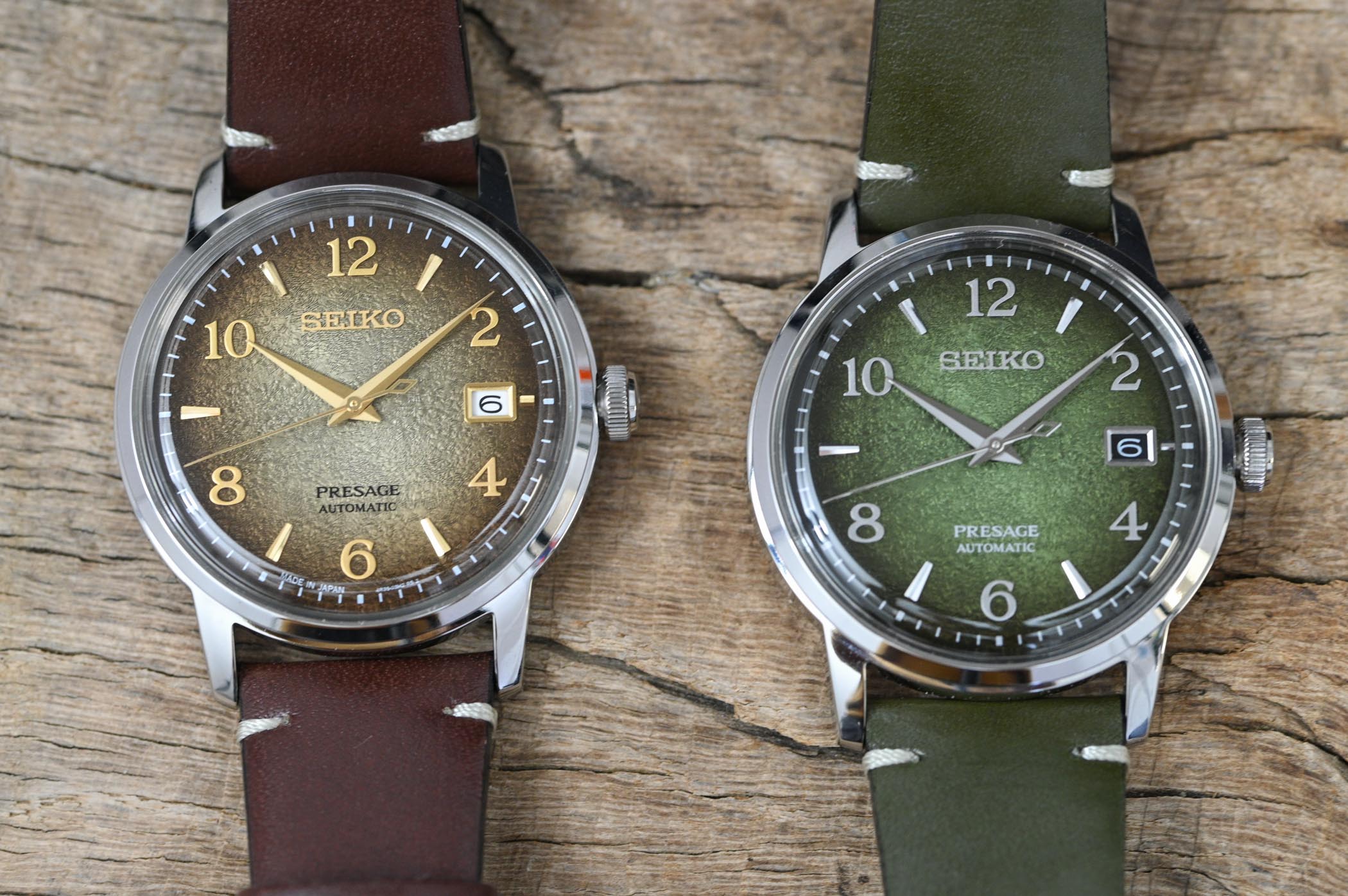 Seiko Presage Cocktail Matcha SRPF41J1 and Hojicha SRPF43J1