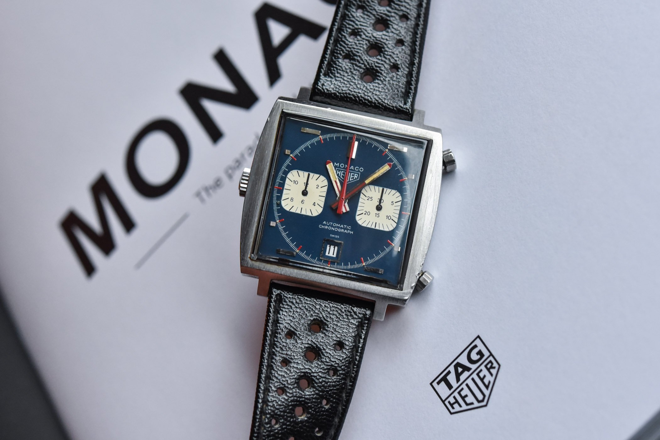 Hands On The Heuer Monaco Worn by Steve McQueen in Le Mans