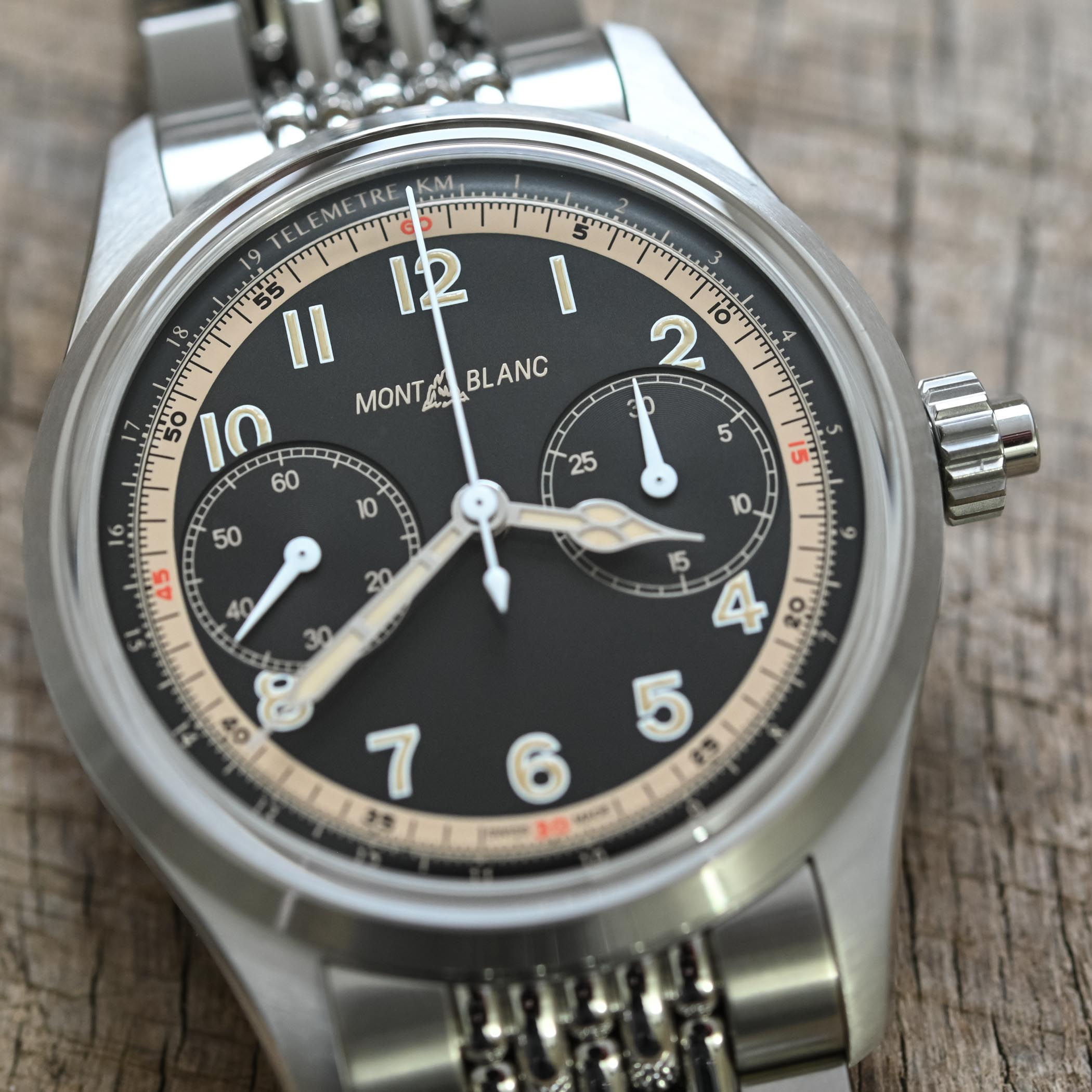 Montblanc 1858 Monopusher Chronograph Bead of rice Stainless Steel