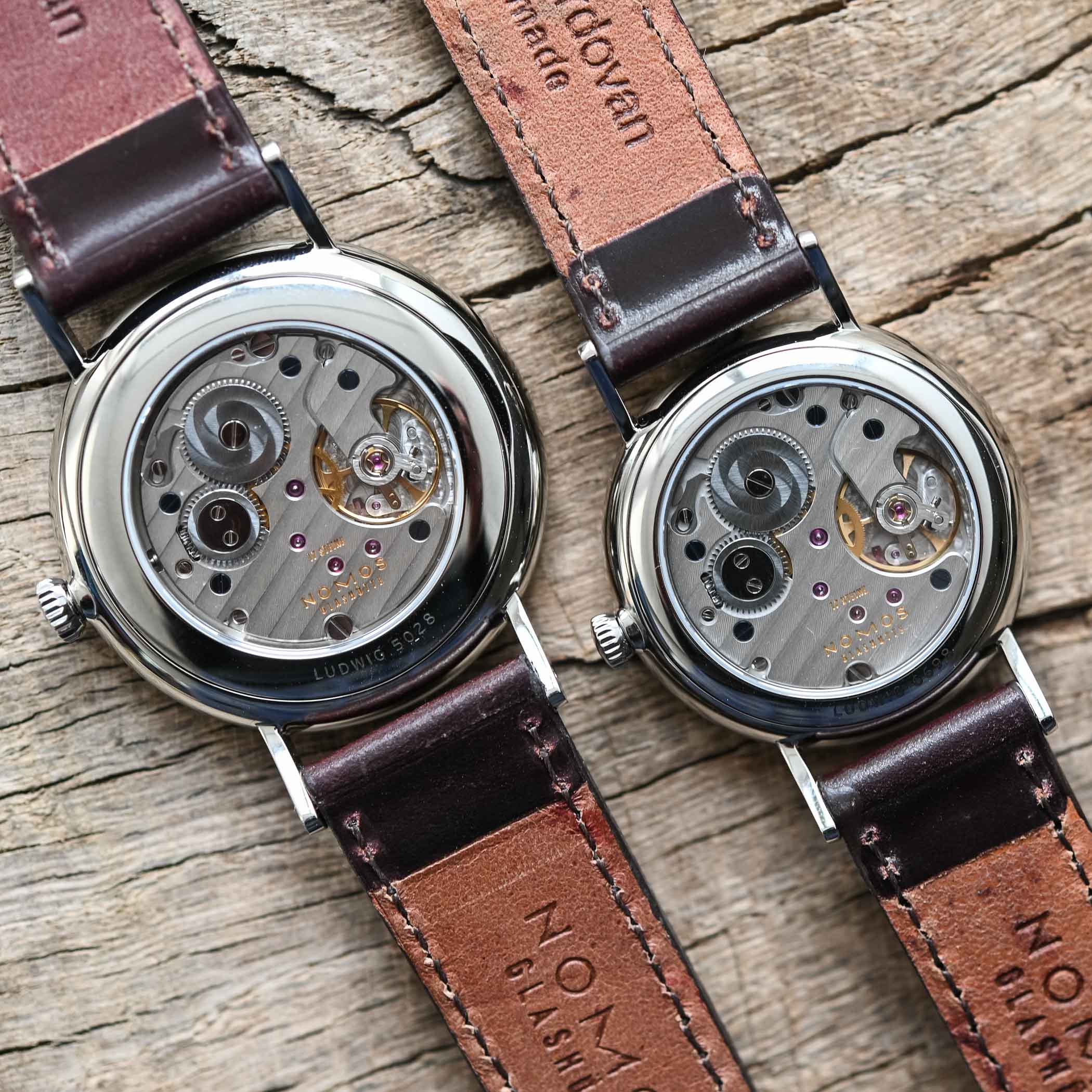NOMOS Ludwig 38 and Ludwig 33 Duo Annual Holiday Watches - enamel dial 175th anniversary watchmaking glashutte - 6
