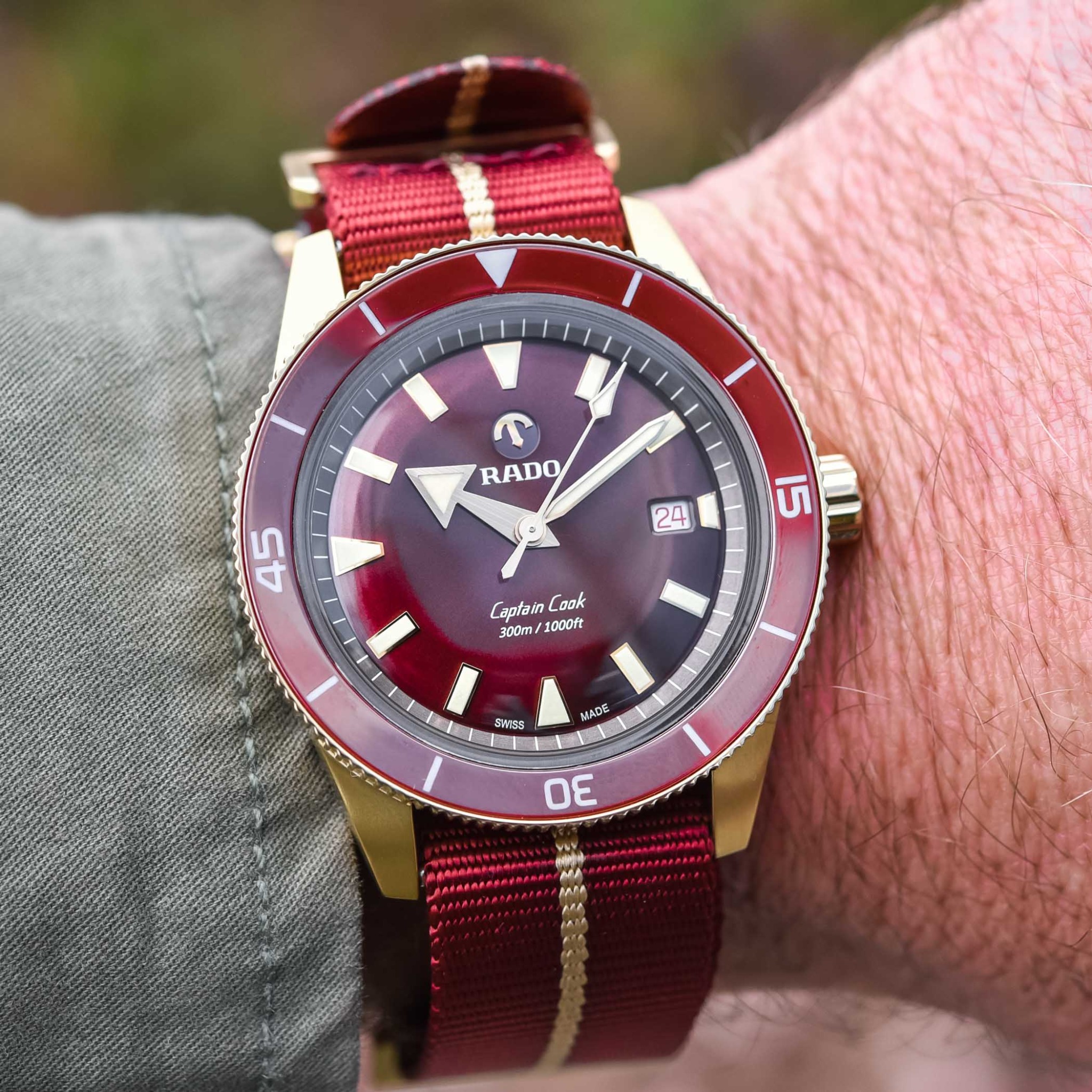 Introducing Rado Captain Cook Bronze Burgundy (Handson, Price)