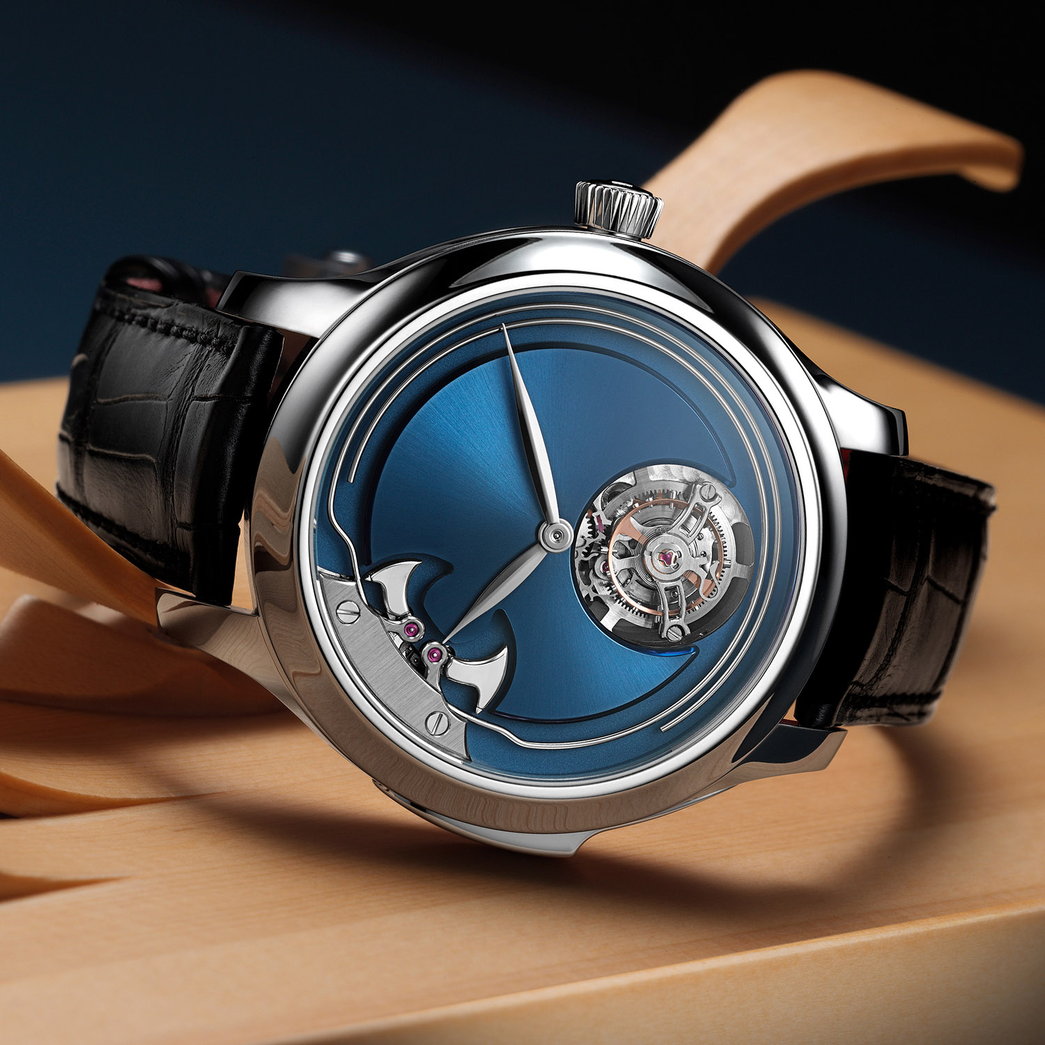 H. Moser & Cie. Endeavour Concept Minute Repeater Tourbillon titanium blue dial