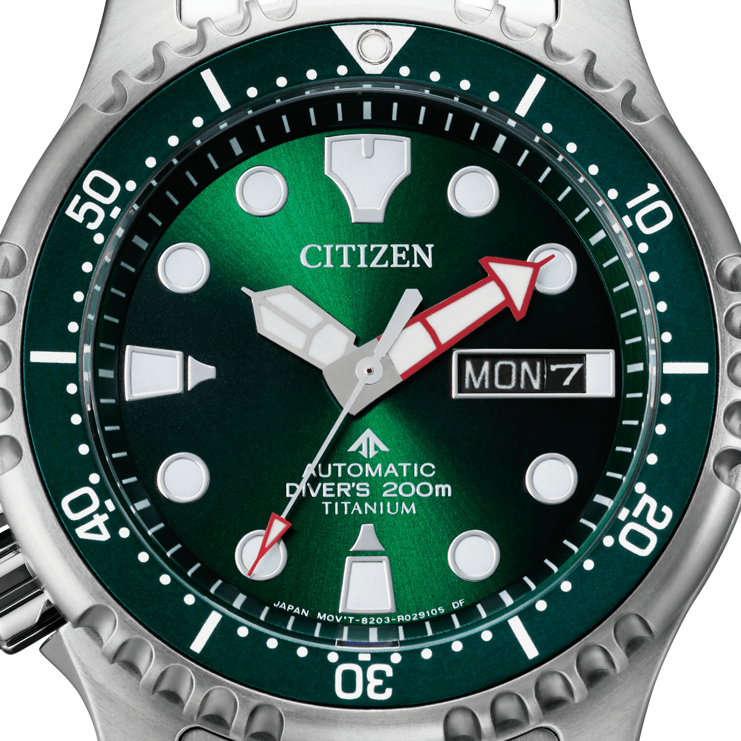 Citizen Promaster Marine Automatic Diver 200m Green Dial Super-Titanium NY0100-50XE