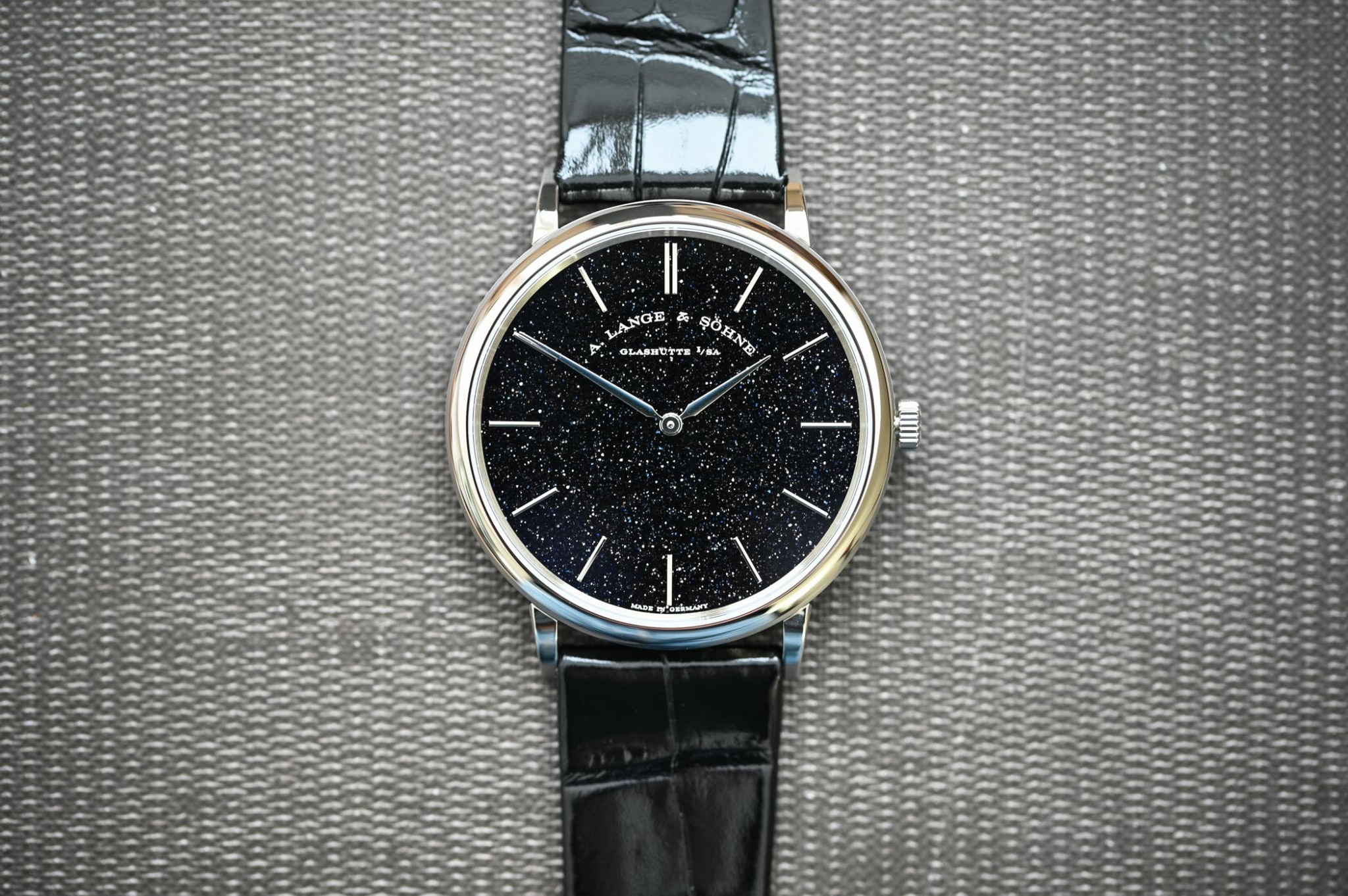 A. Lange & Söhne Saxonia Thin Black Gold Flux Review, Price