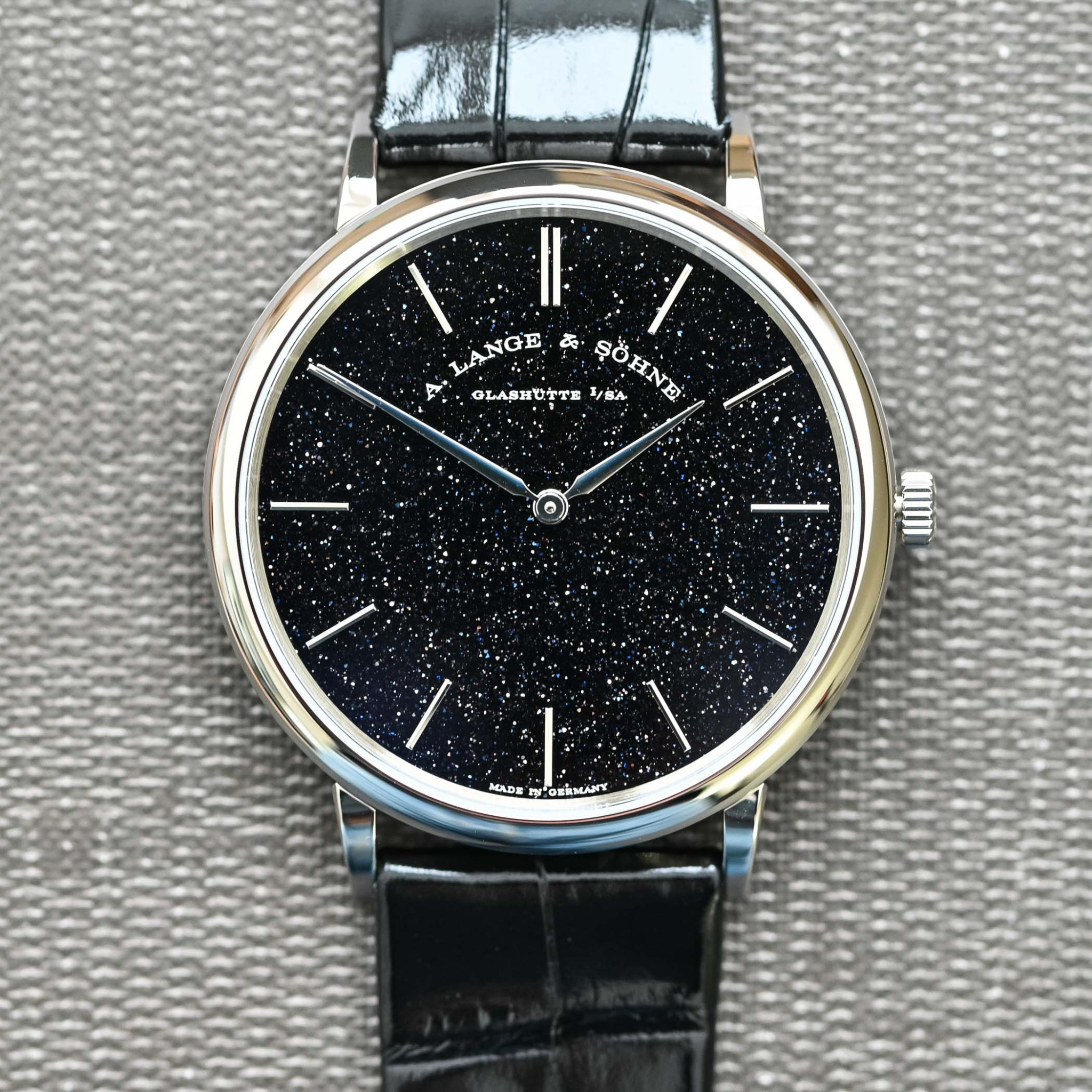 A. Lange & Söhne Saxonia Thin Black Gold Flux Review, Price