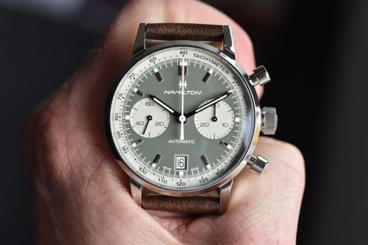 Hands-On Hamilton Intra-Matic Auto Chrono 40mm Light Green Dial