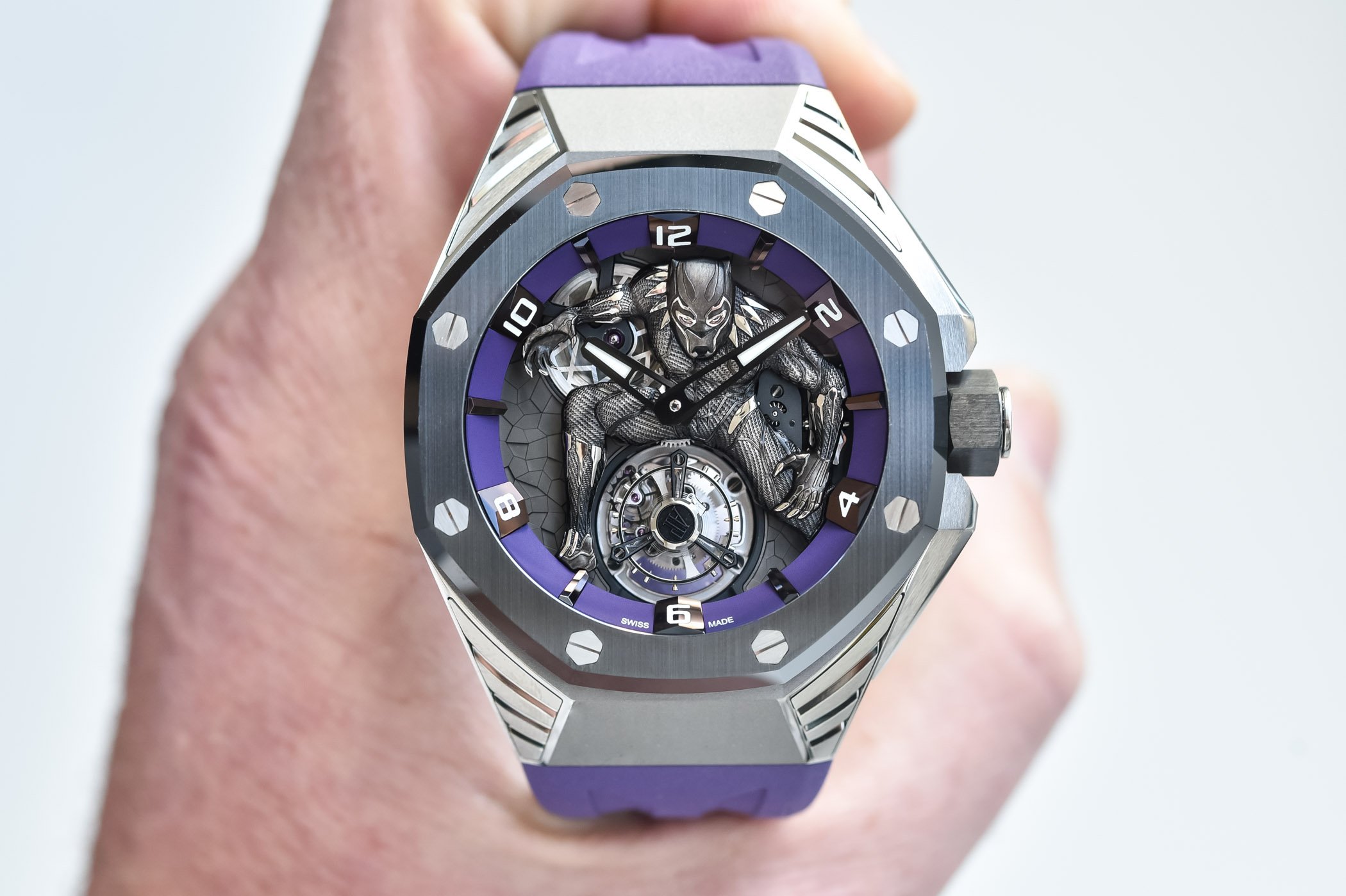 Audemars Piguet Royal Oak Concept “Black Panther” Tourbillon Hand Wind  Silver Dial Men's Watch 26620IO.OO.D077CA.01 - Watches, Royal Oak Concept -  Jomashop