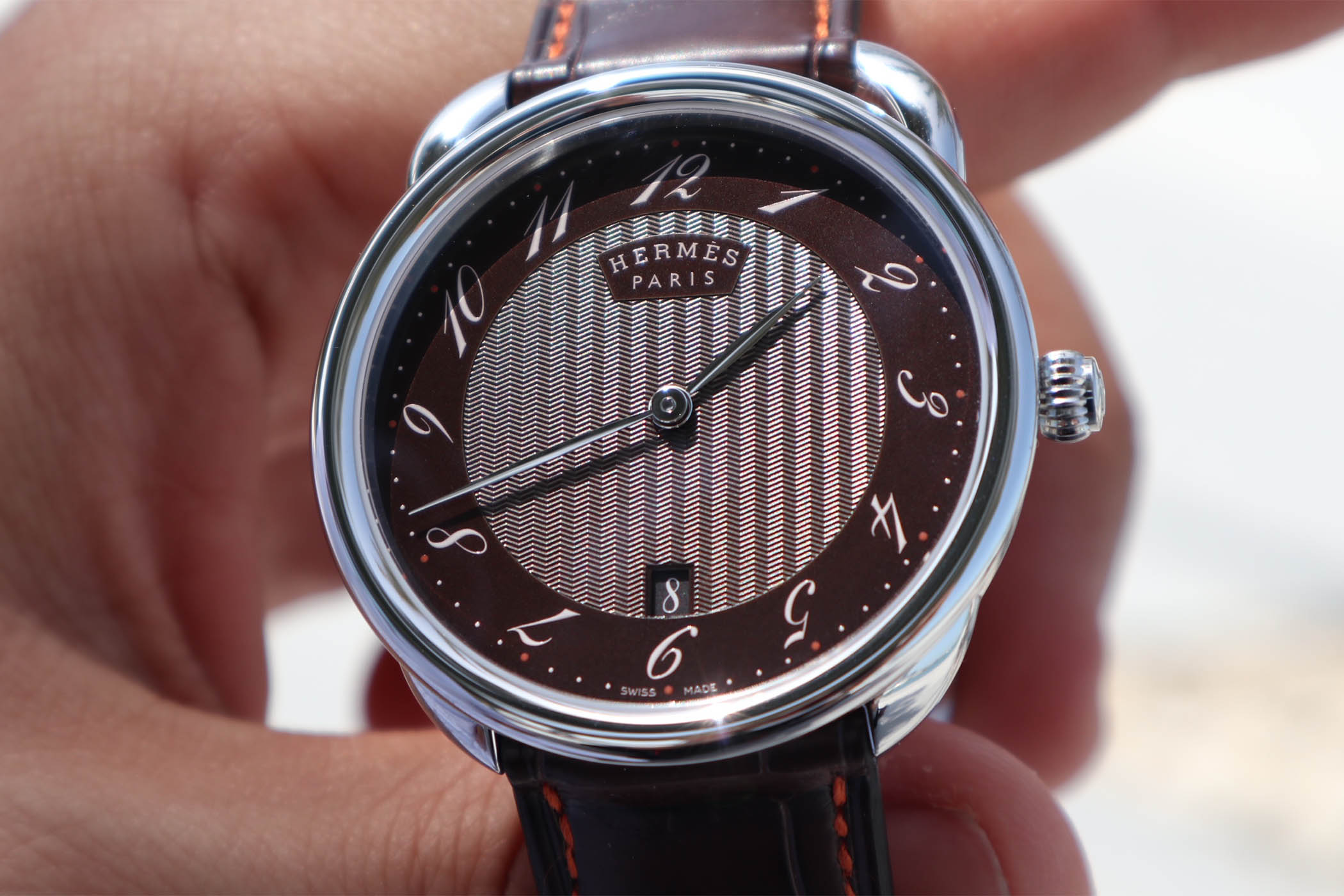Hermès Arceau Brown Dial for Qatar Watch Club