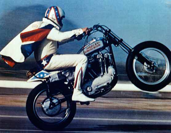 Evel Knievel on an early Harley XR750 - Source: Wired