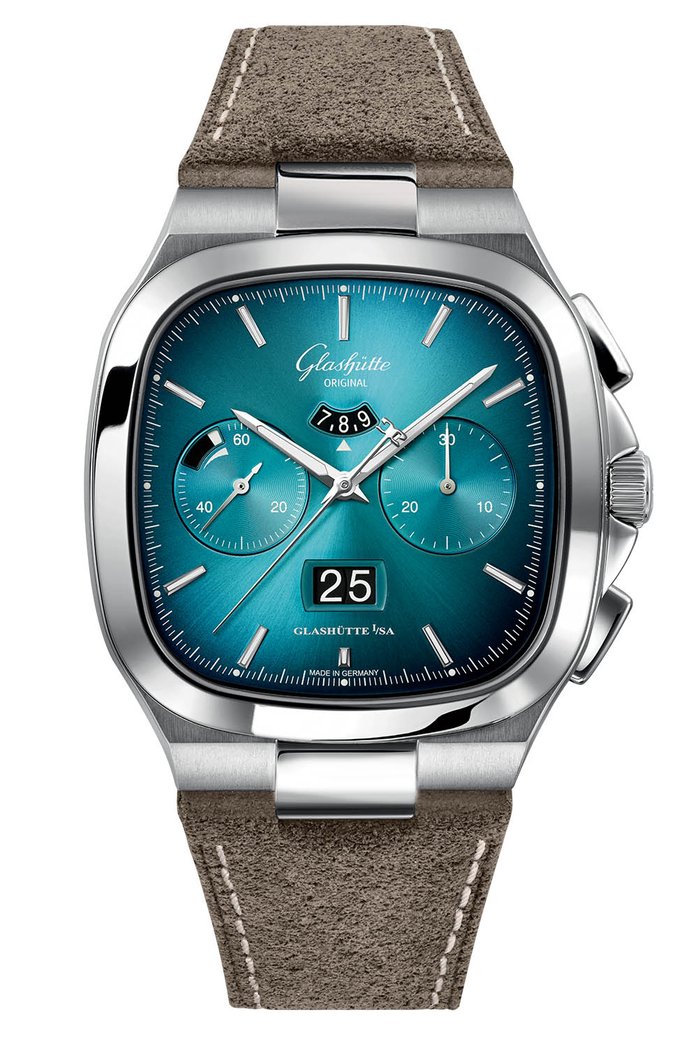 Glashutte Original Seventies Chronograph Panorama Date 2021 Limited Editions bright turquoise gradient - 5