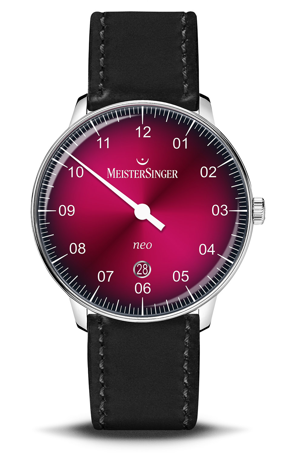 Meistersinger Neo 40 Bordeaux red gradient dial