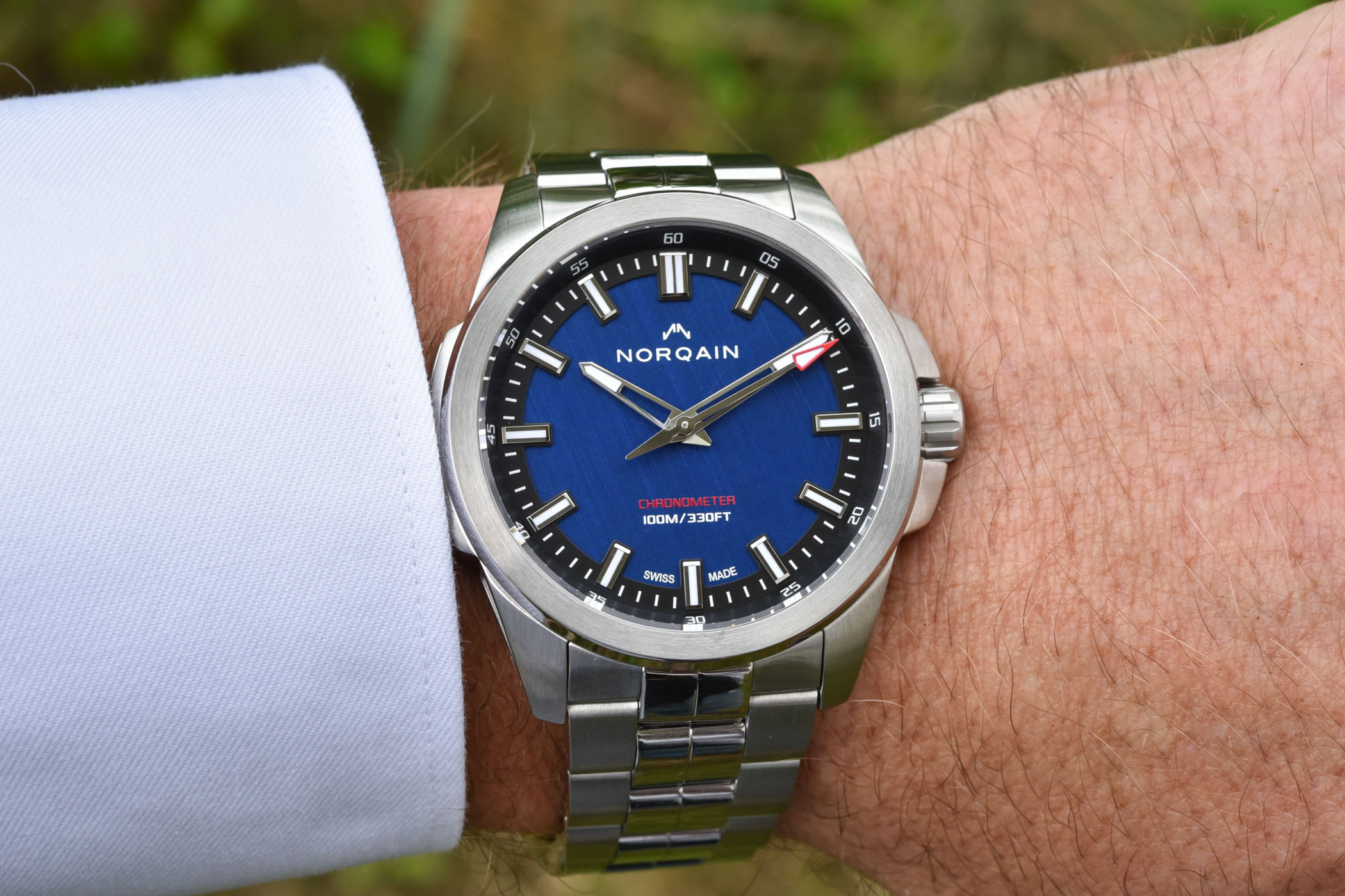 Norqain Independence 21 Scratched Blue Dial