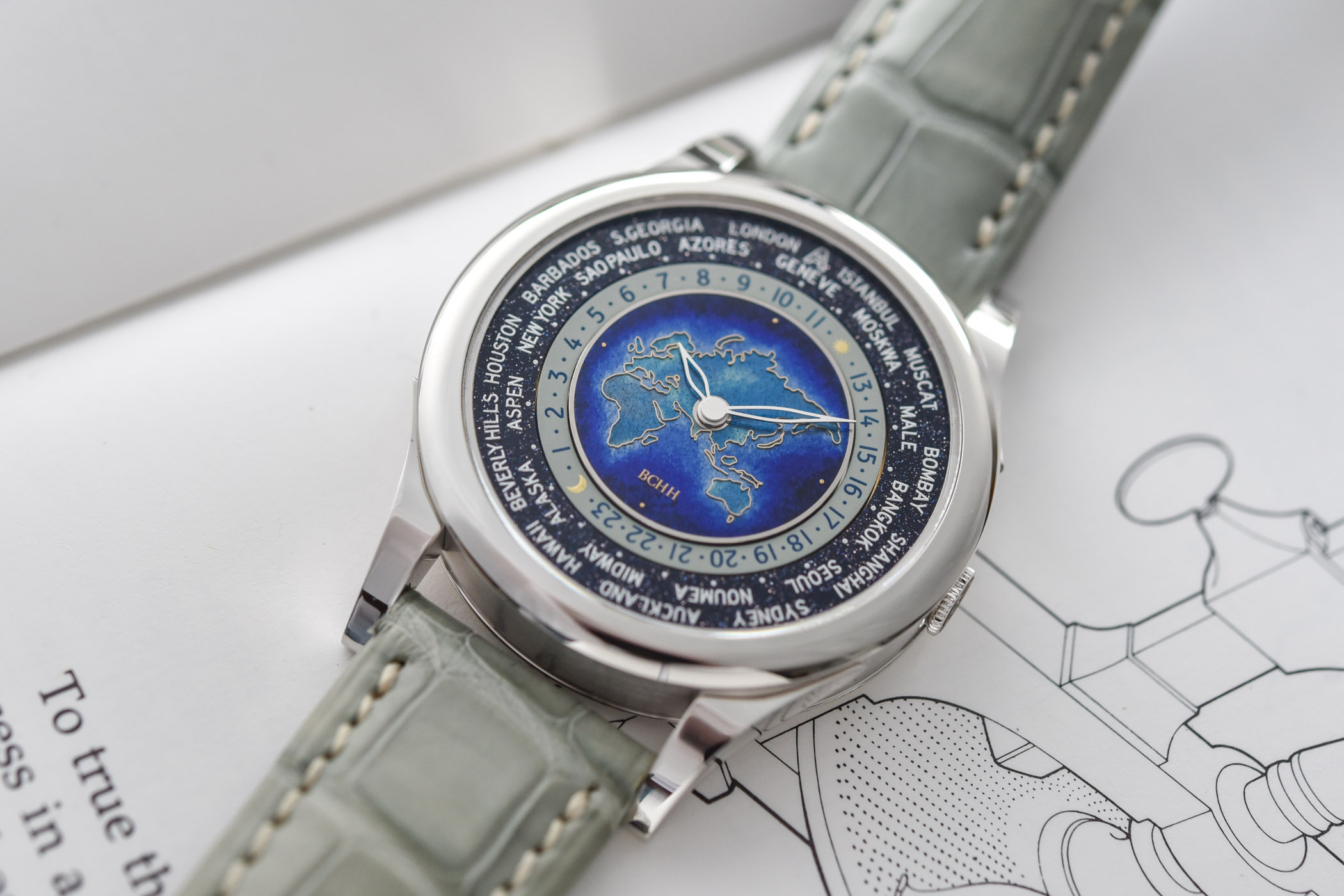 BCHH Celestial Voyager World Timer Cloisonne Enamel Andersen Geneve - 5