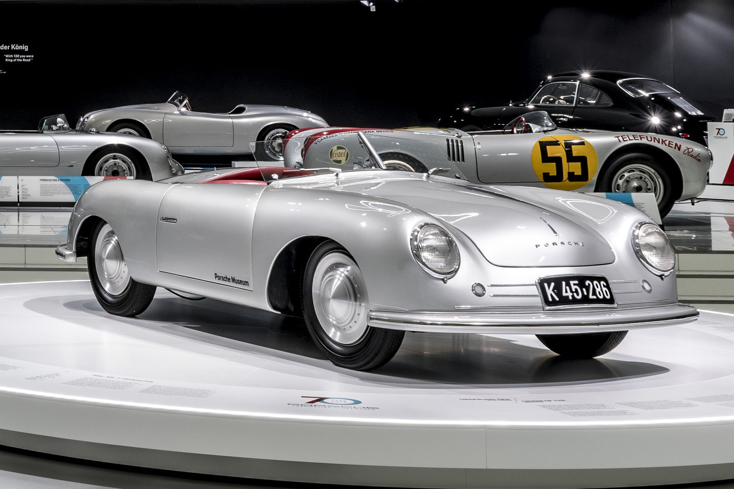 A replica Porsche 356 No.1 built by Porsche for the 70th anniversary of the 356.
