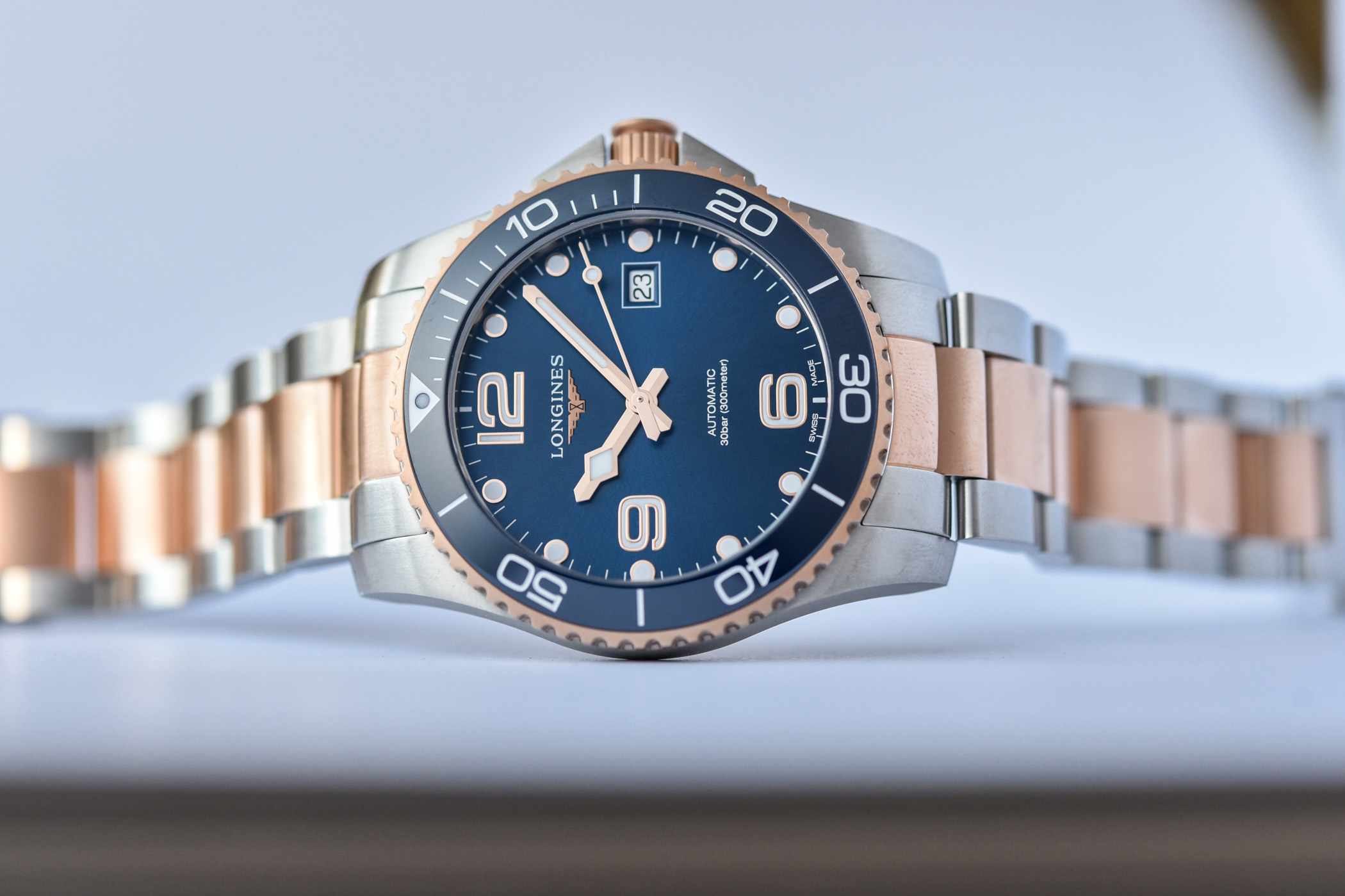 Longines HydroConquest 41mm Two-Tone Collection 2021 - hands-on review - 4