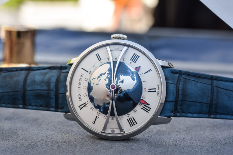 Arnold & Son Globetrotter in Stainless Steel
