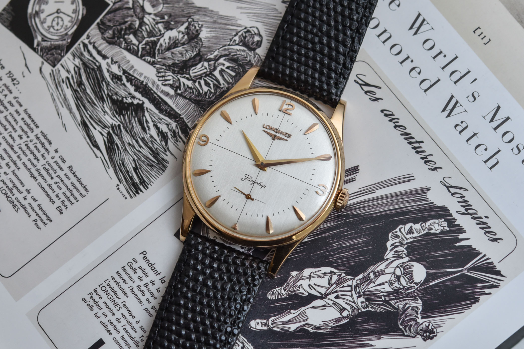 Longines Flagship in rose gold (1958) Reference 6827