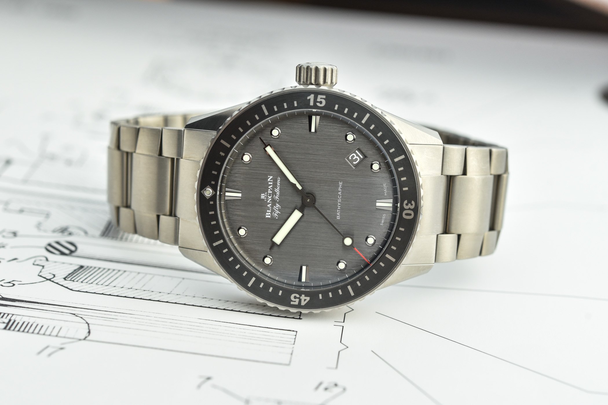 Blancpain Fifty Fathoms Bathyscaphe Titanium 43mm 2021 Review Price