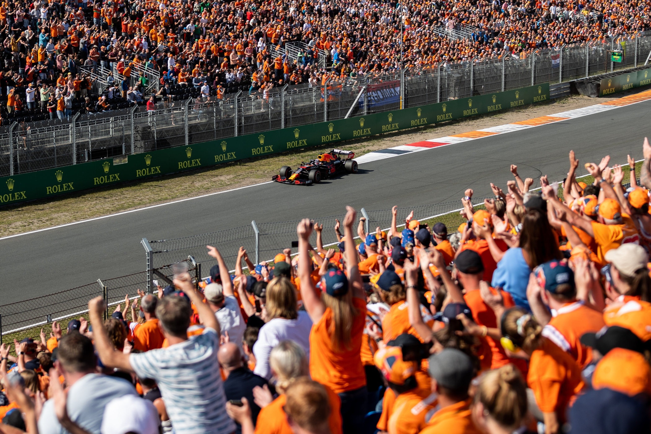 The Orange Army cheering on Max Verstappen at Zandvoort - F1-Fansite.com