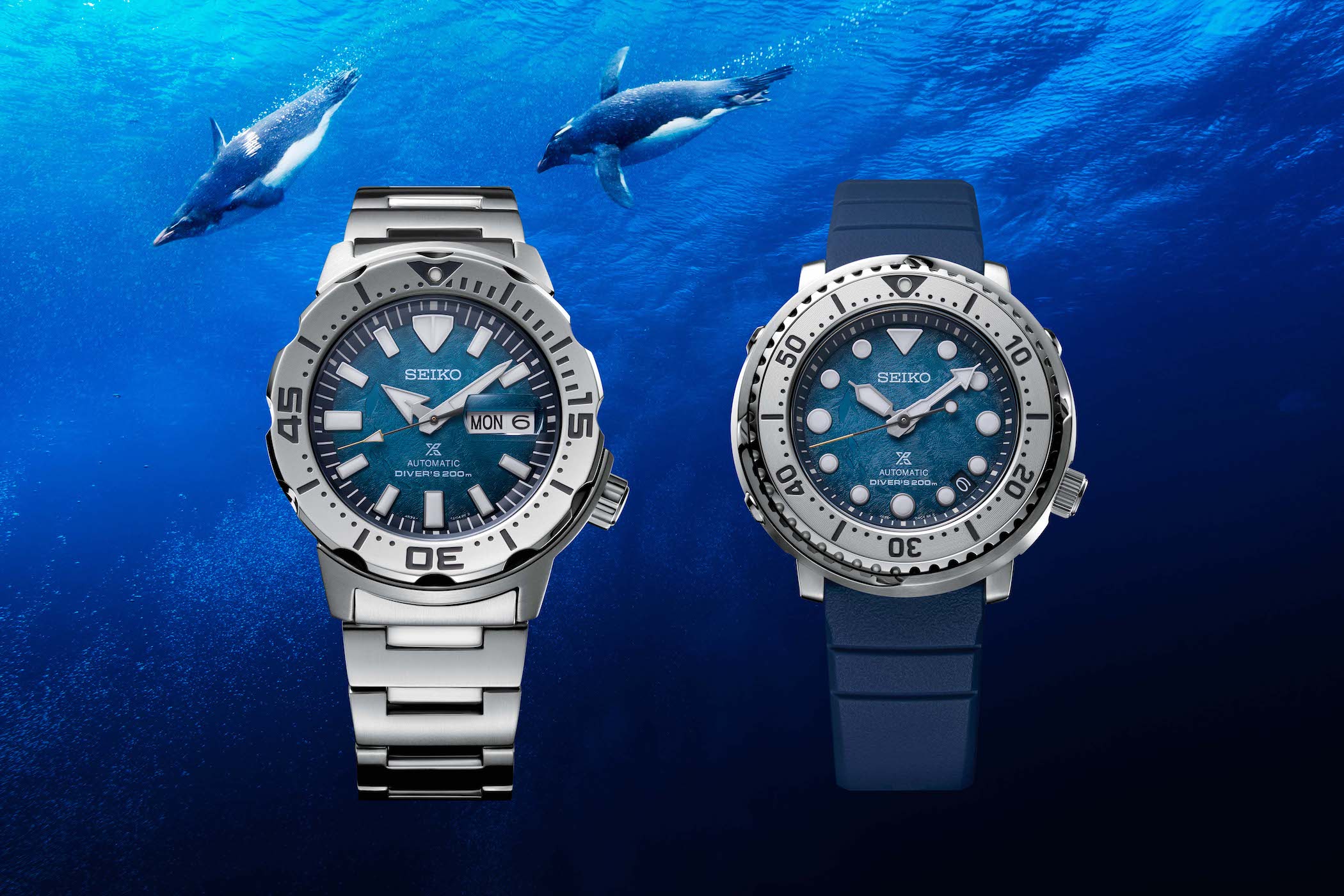 Seiko Prospex Save the Ocean Diver Scuba Special Edition Monster SRPH75K1 - Baby Tuna SRPH77K1
