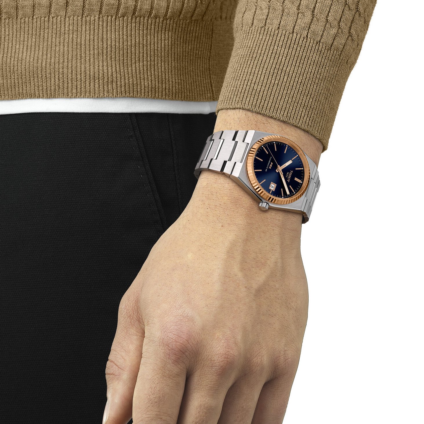 Introducing - Tissot PRX Powermatic 80 Steel-and-Gold Blue Dial 