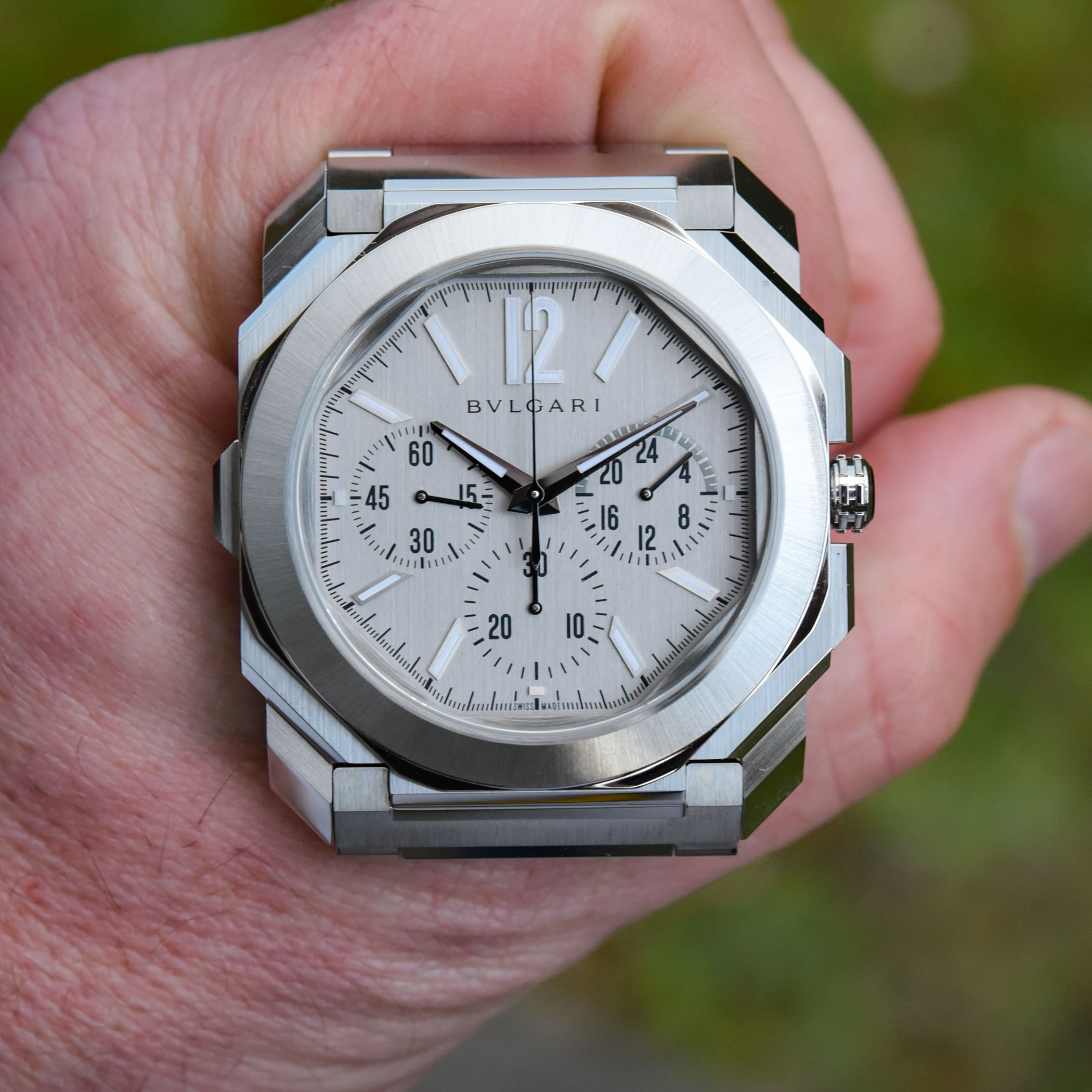 Bulgari Octo Finissimo Chronograph GMT Automatic Steel Grey Dial 103661