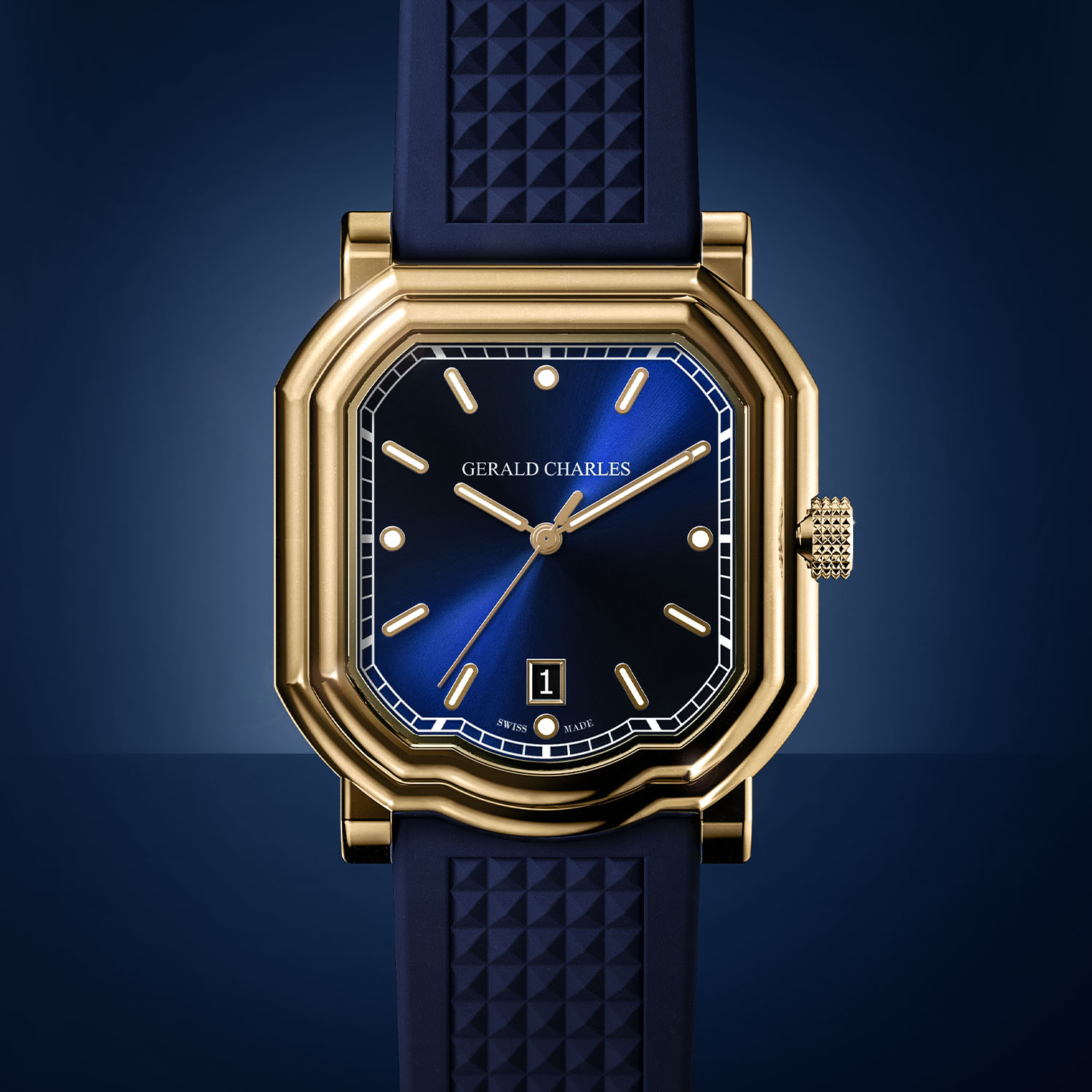 Gerald Charles Maestro GC3.0-RG Chronograph Rose Gold Royal Blue Dial