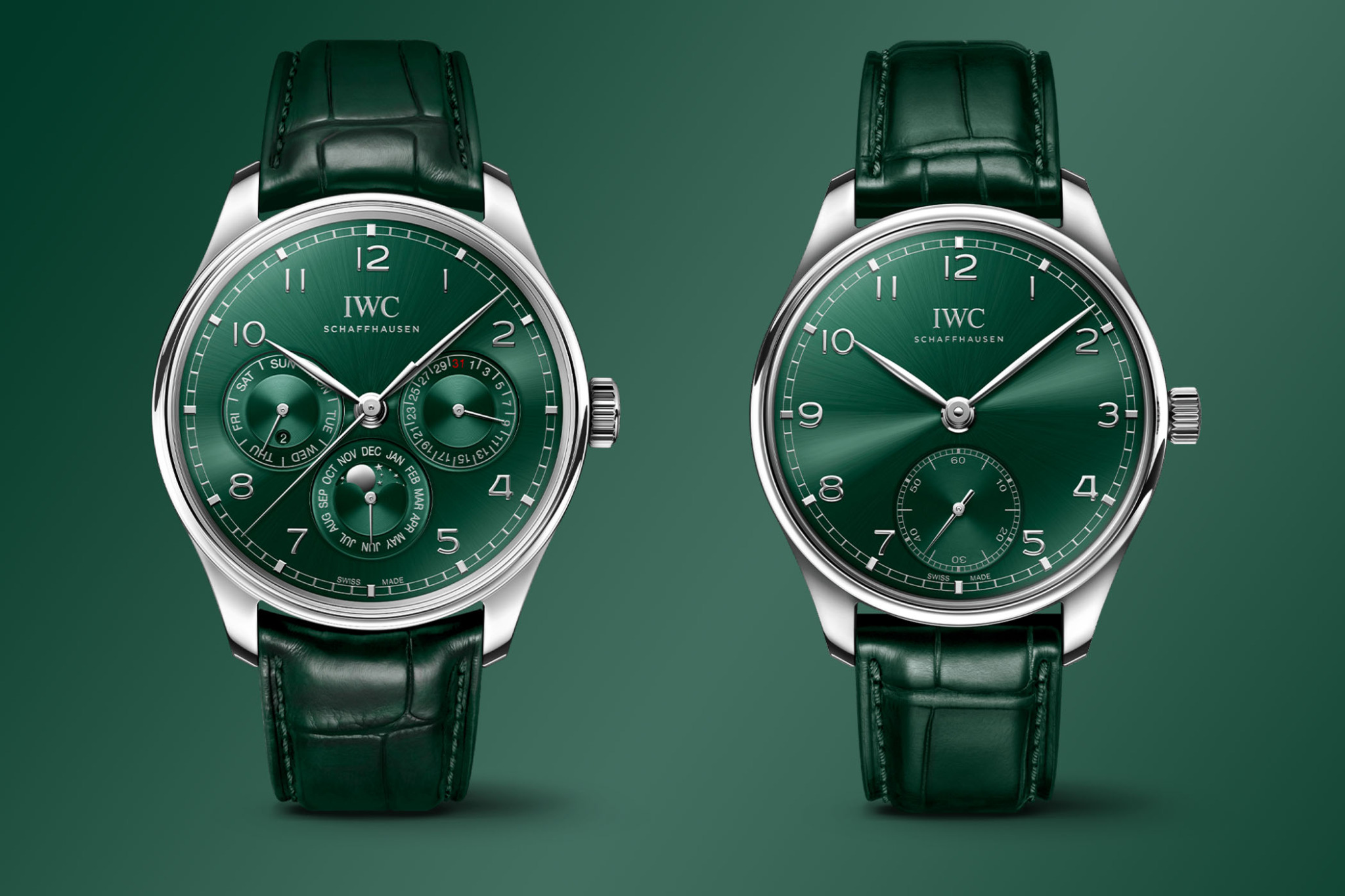 News - IWC Portugieser Green Dial IW358310 & IW344207 (Specs, Price)