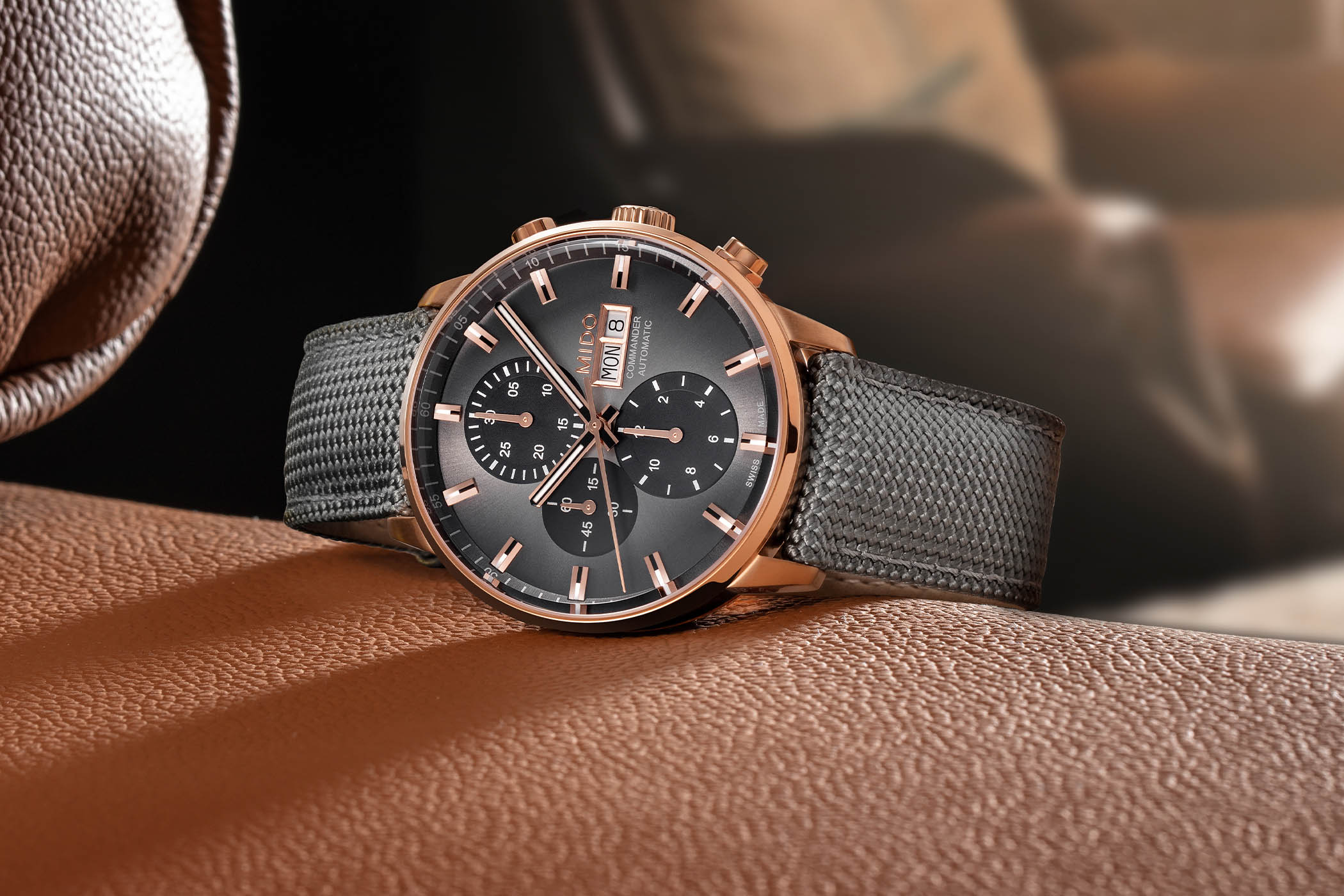 Mido Commander Chronograph Special Edition PVD Gold