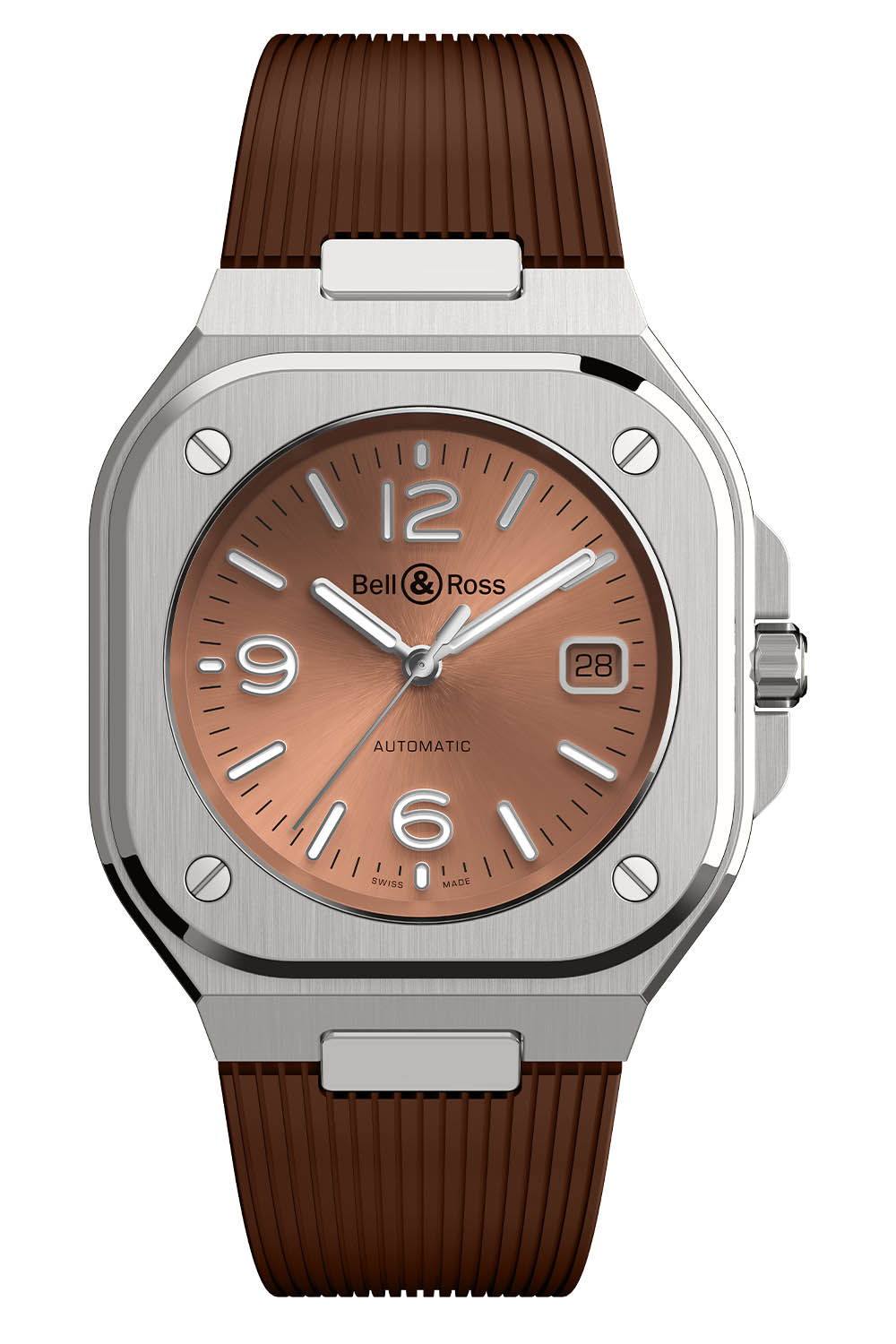 Bell & Ross BR 05 Copper Brown Rubber Strap