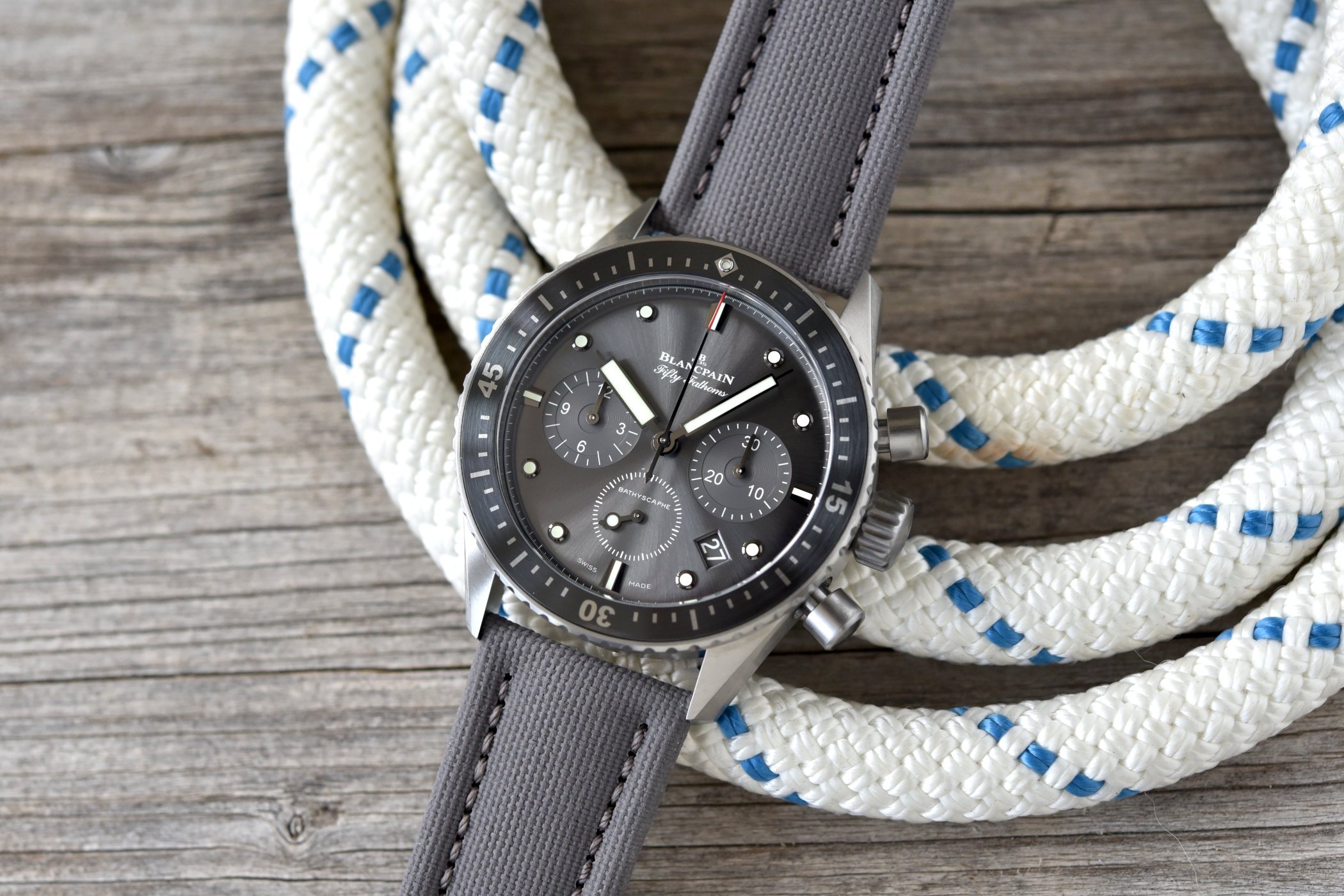 Blancpain fifty shop fathoms strap