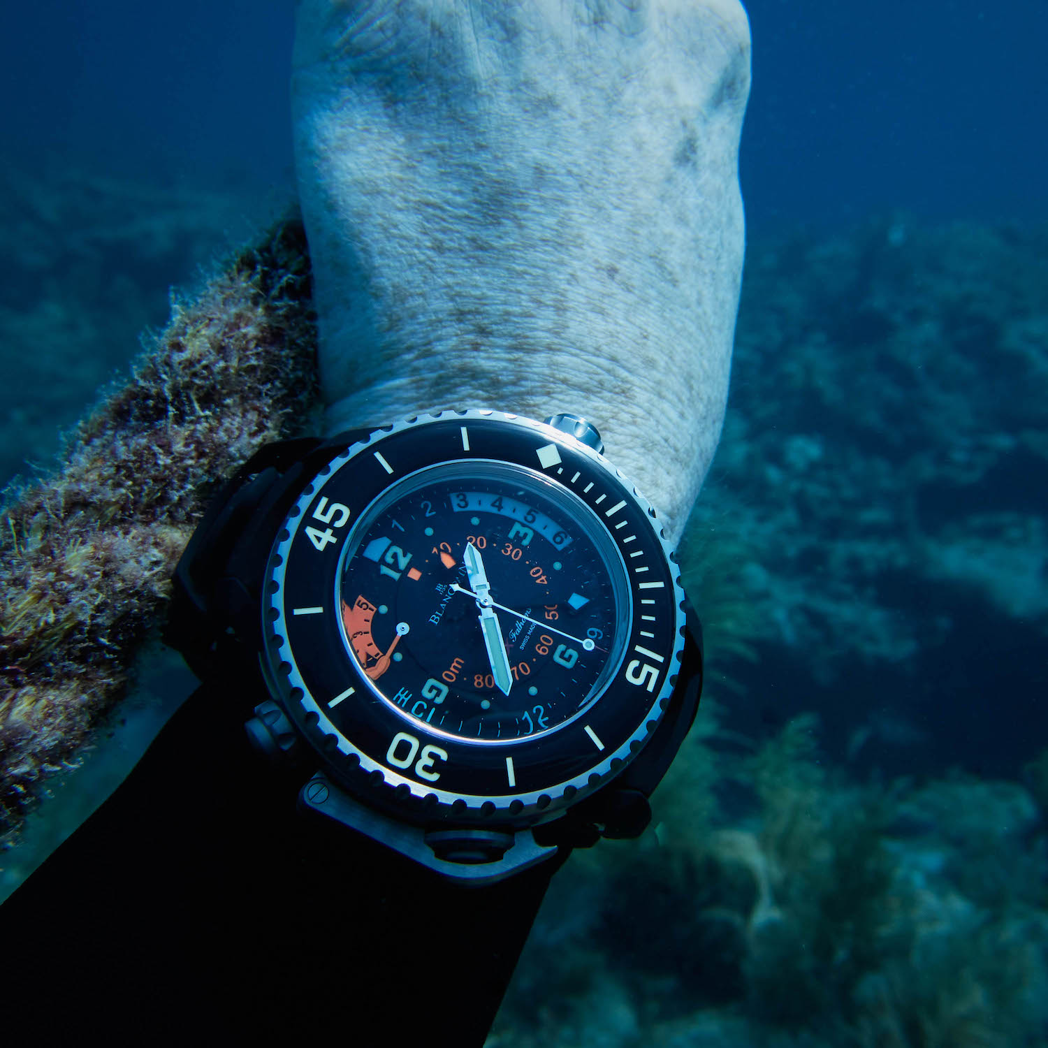 Blancpain Fifty Fathoms X Fathoms - Depth gauge Mechanical diving computer - underwater review