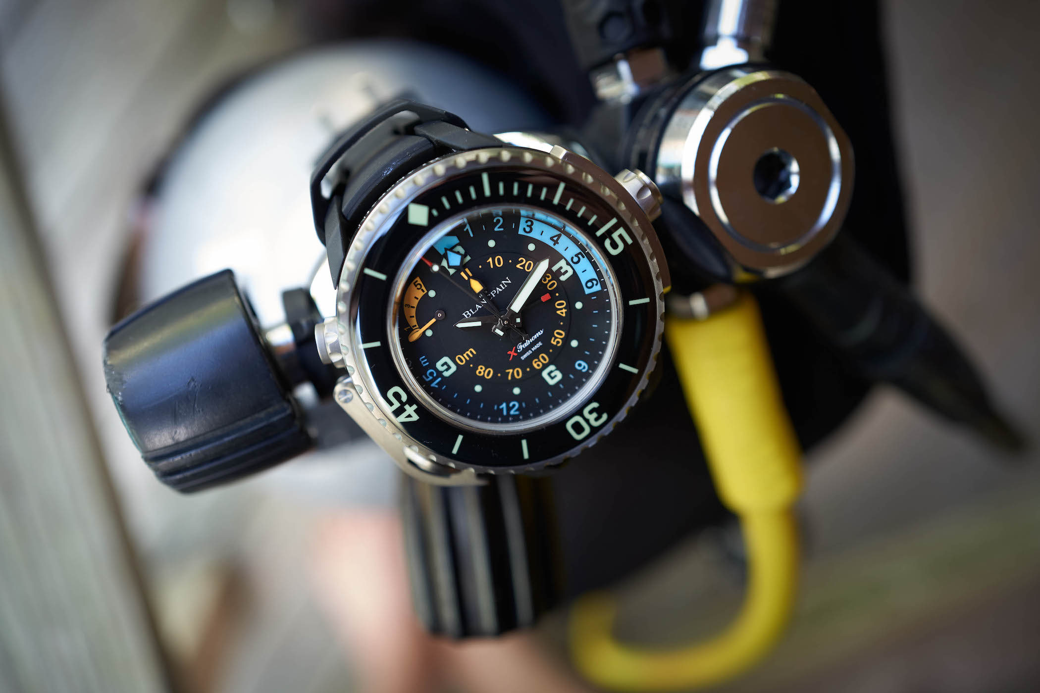 Blancpain Fifty Fathoms X Fathoms - Depth gauge Mechanical diving computer - underwater review