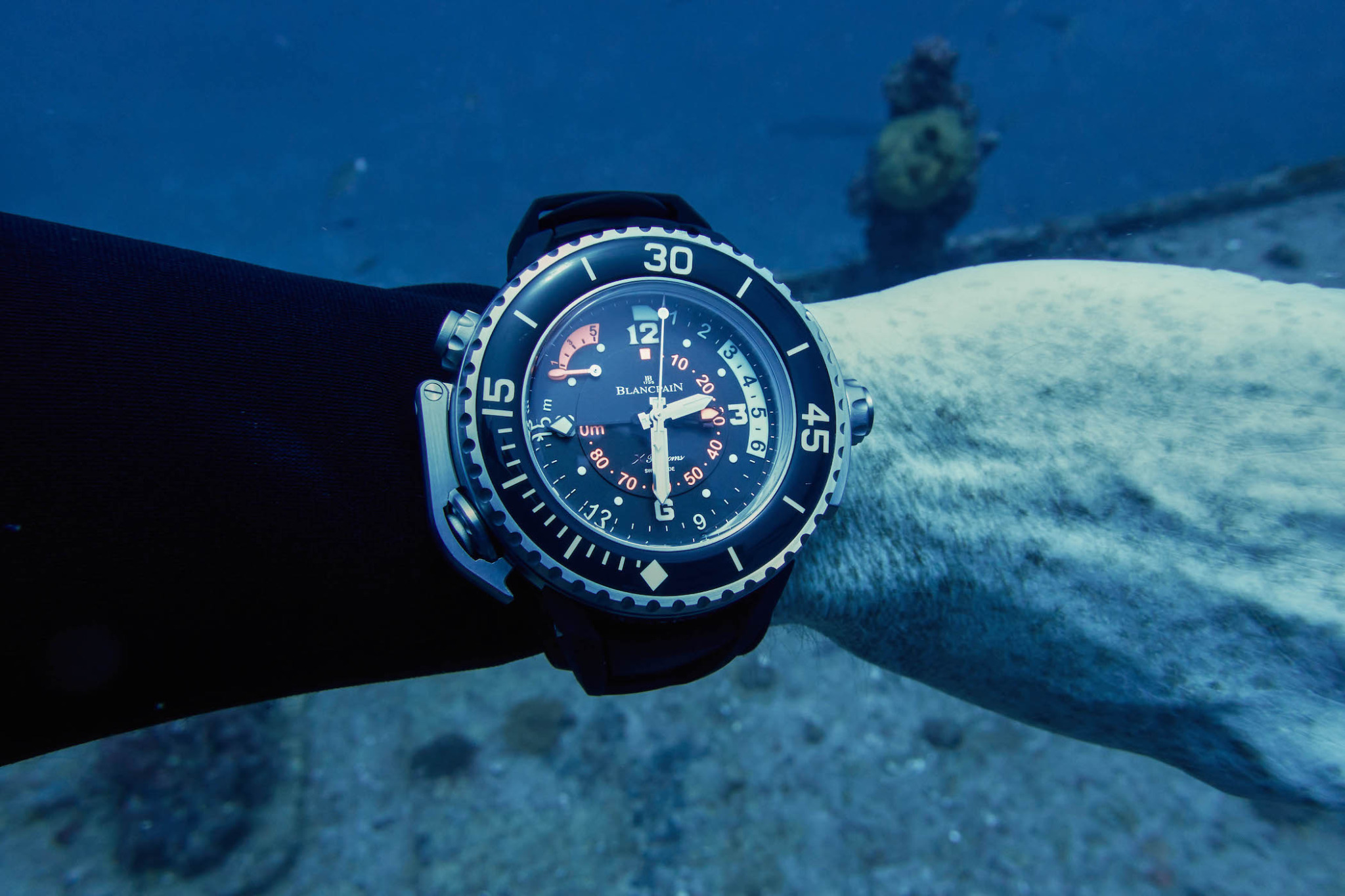 Diving Review - The Blancpain Fifty Fathoms X Fathoms Underwater