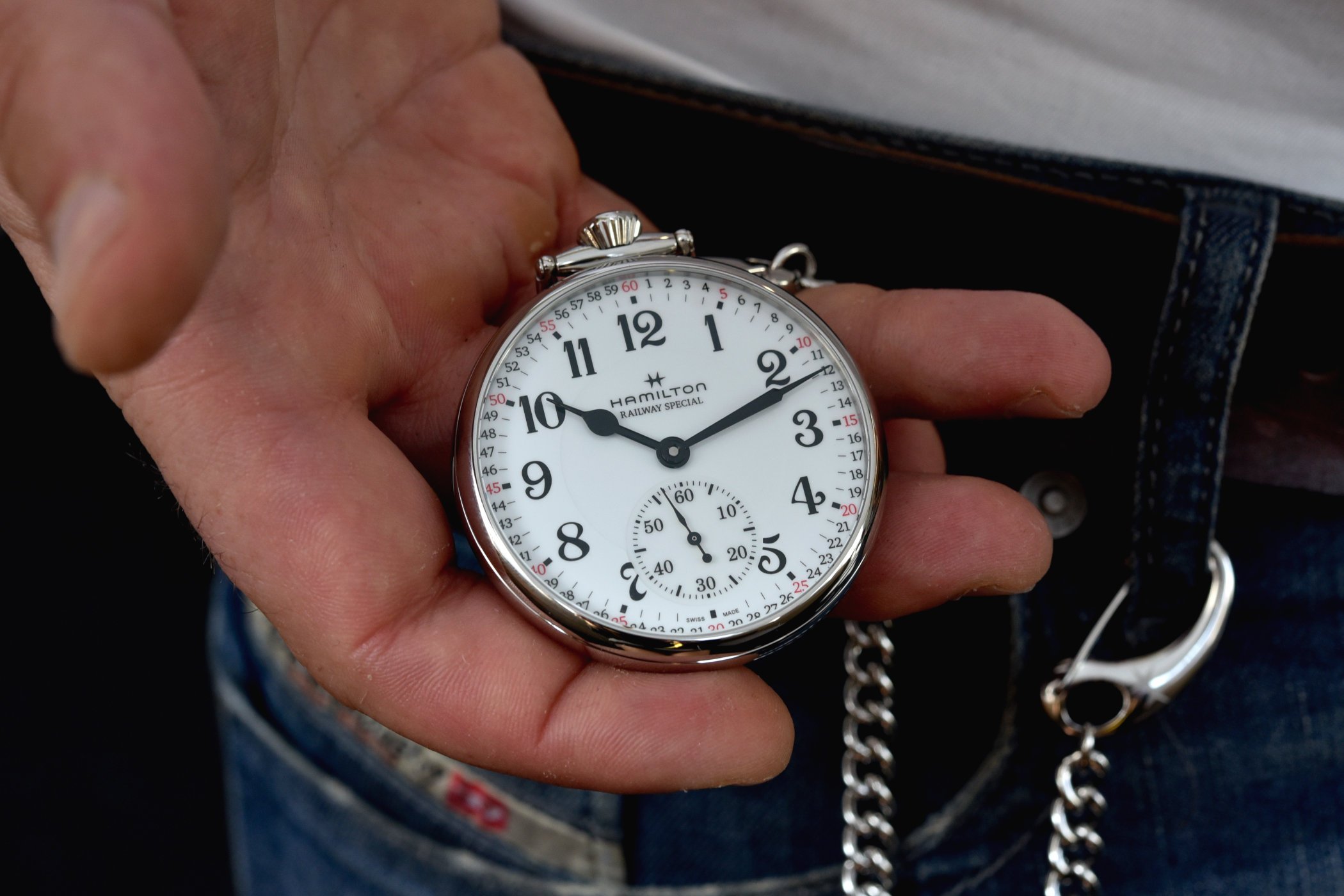 Hamilton silver 2025 pocket watch