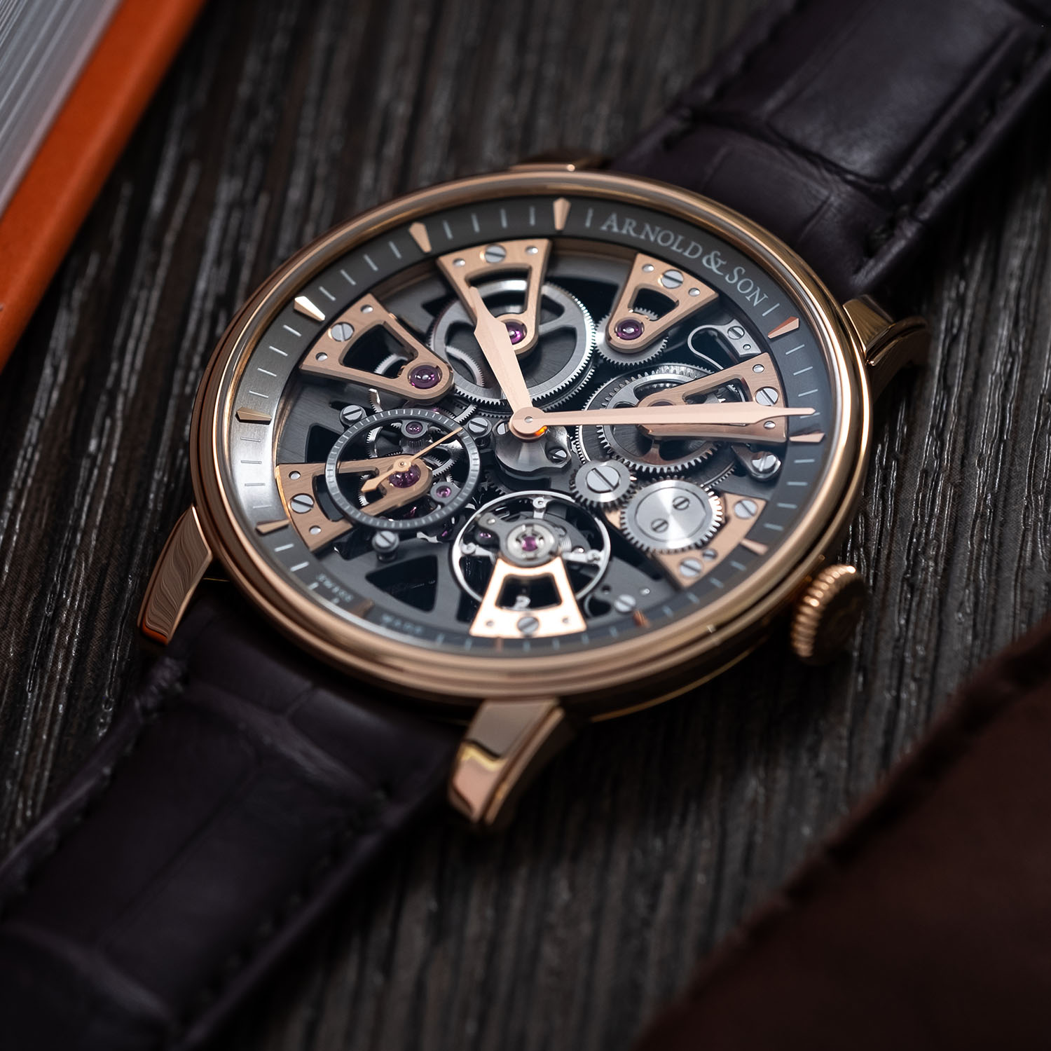 2022 Arnold and Son Nebula 41.5 and 38 Gold Limited Editions6