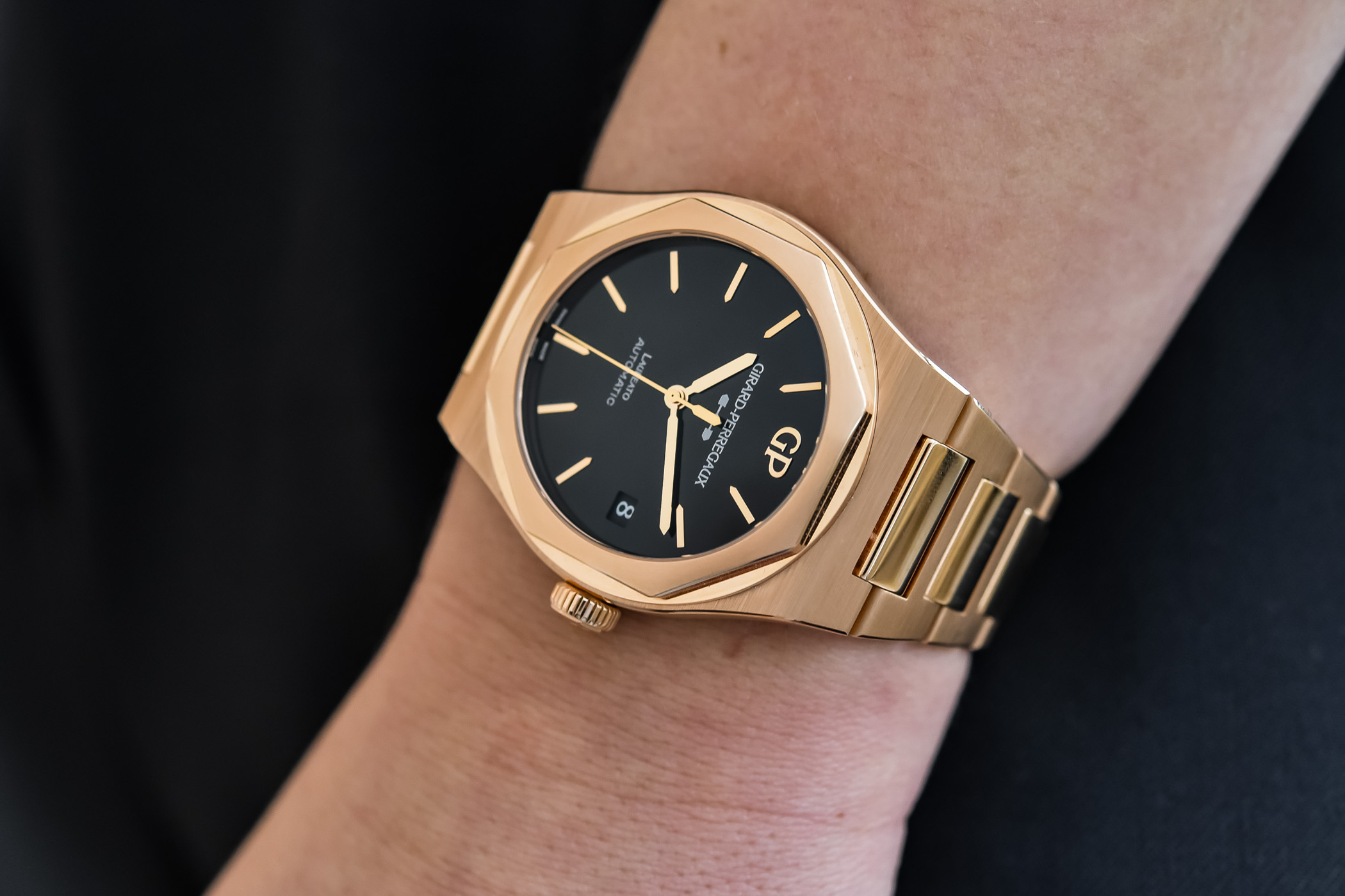Girard-Perregaux Laureato 42mm Pink Gold and Black Onyx
