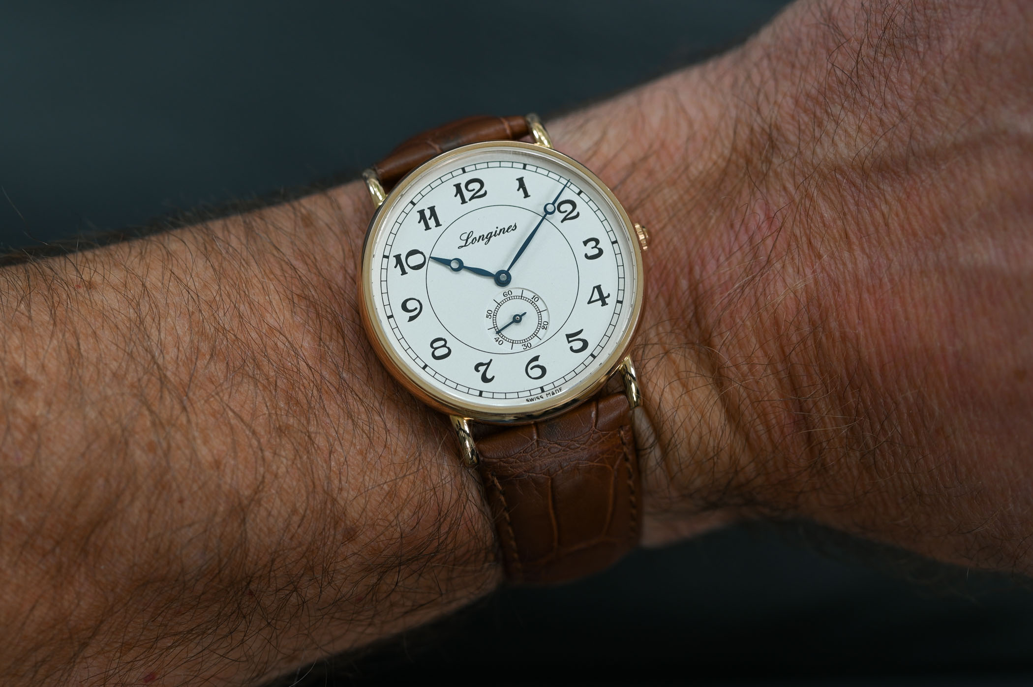 Longines Présence Heritage 38.5mm pink gold - accessible gold dress watch