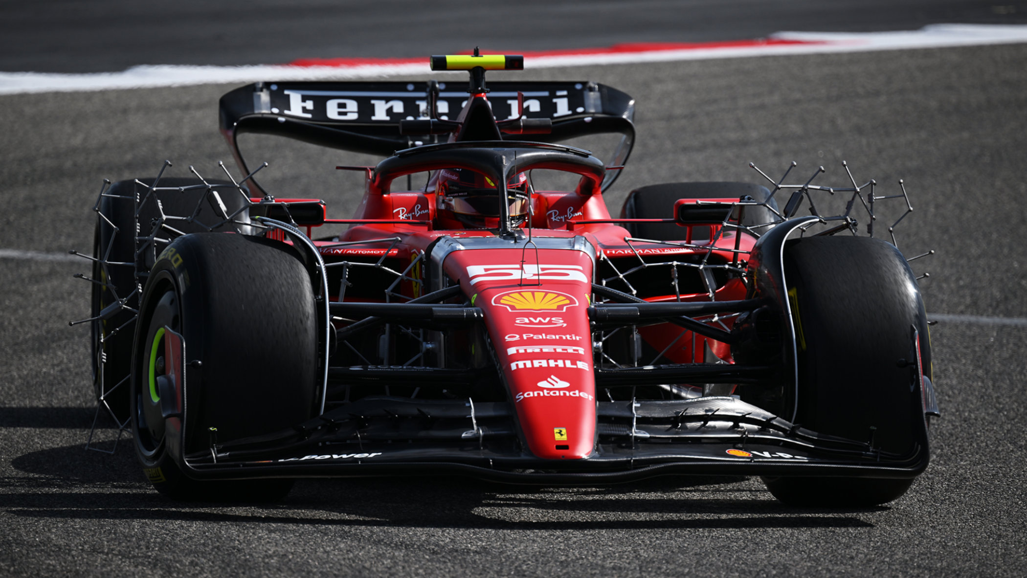 2023 Scuderia Ferrari SF-23 Formula 1 car - Charles Leclerc - Carlos Sainz - Pre-season testing with aero-rakes