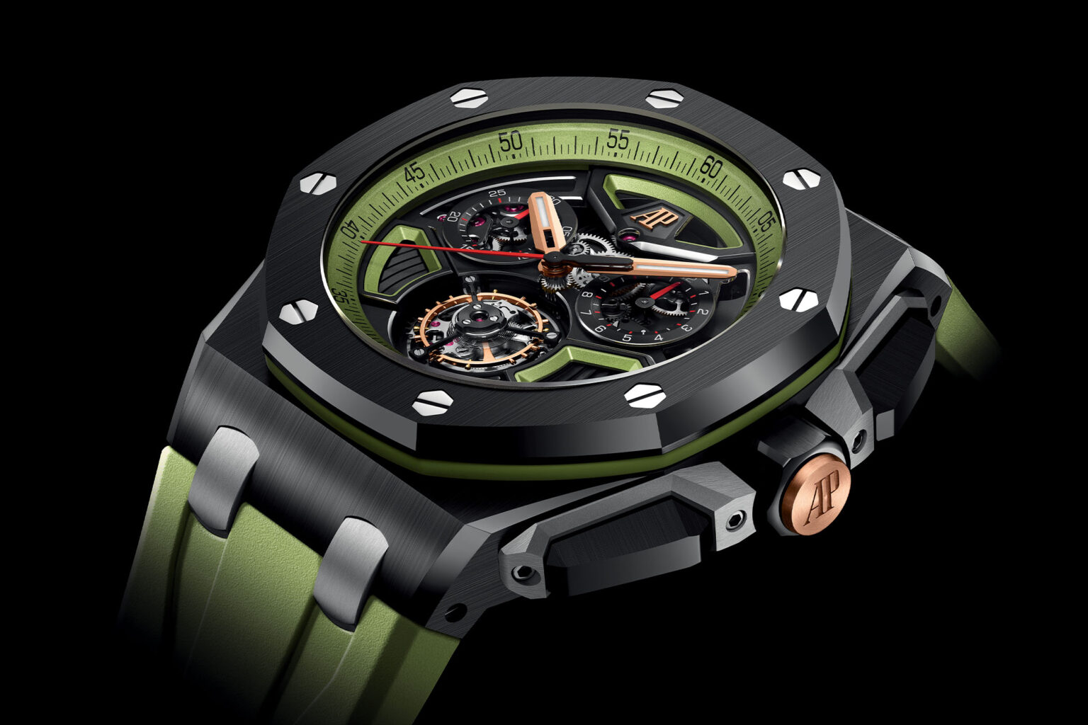 Introducing The Green/Black AP Royal Oak Offshore Tourbillon Chrono