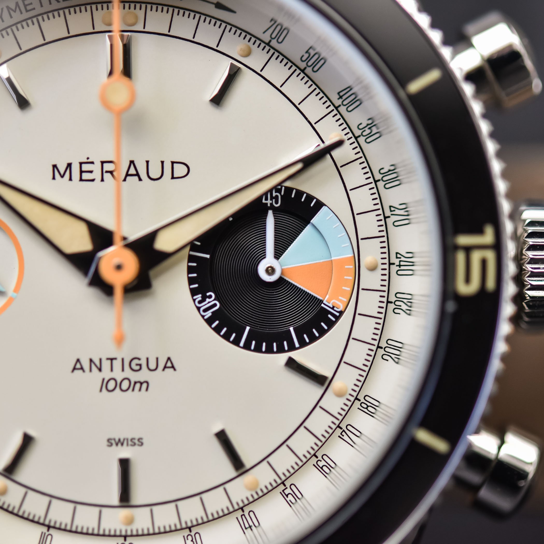Meraud Antigua Chronograph with New Old Stock Landeron 248 Movement Restored - hands-on review - 10