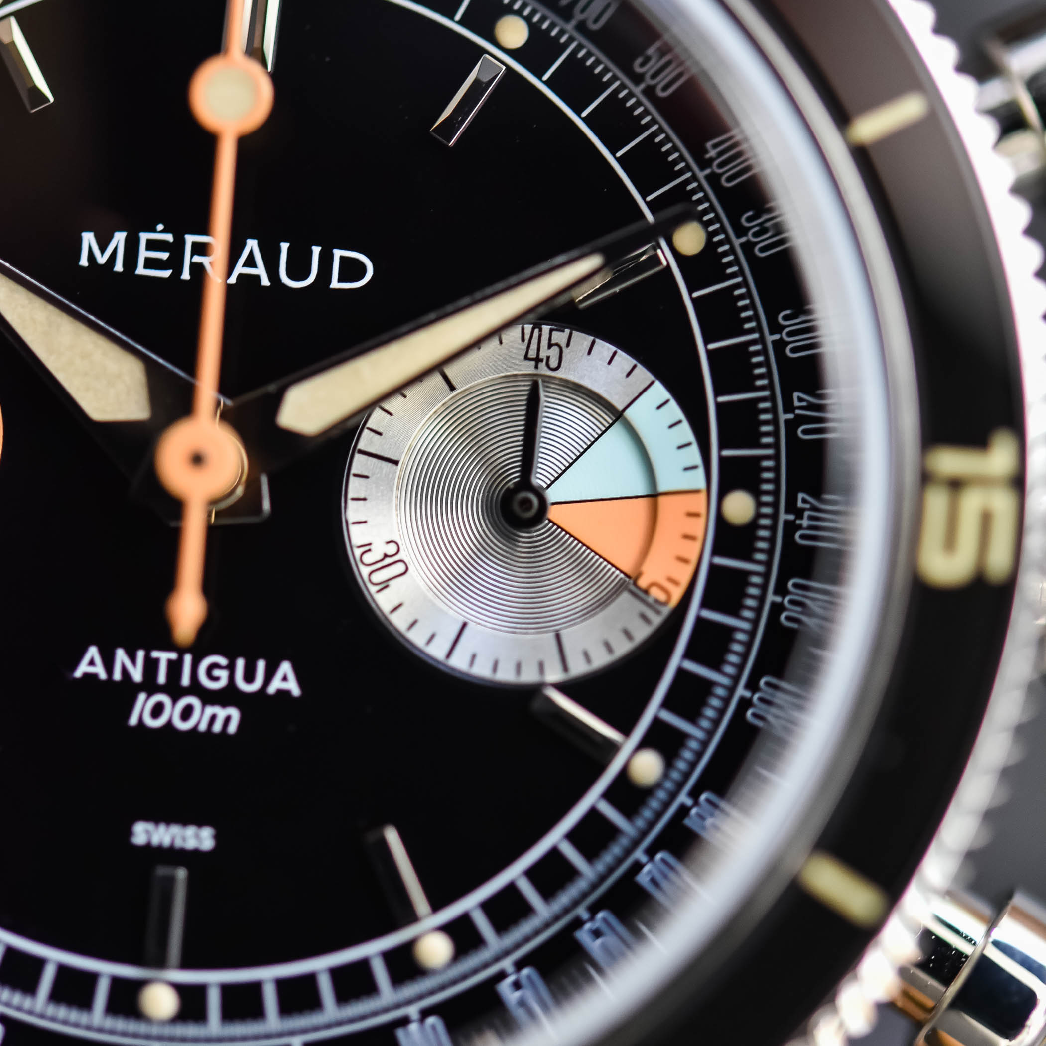 Meraud Antigua Chronograph with New Old Stock Landeron 248 Movement Restored - hands-on review - 13