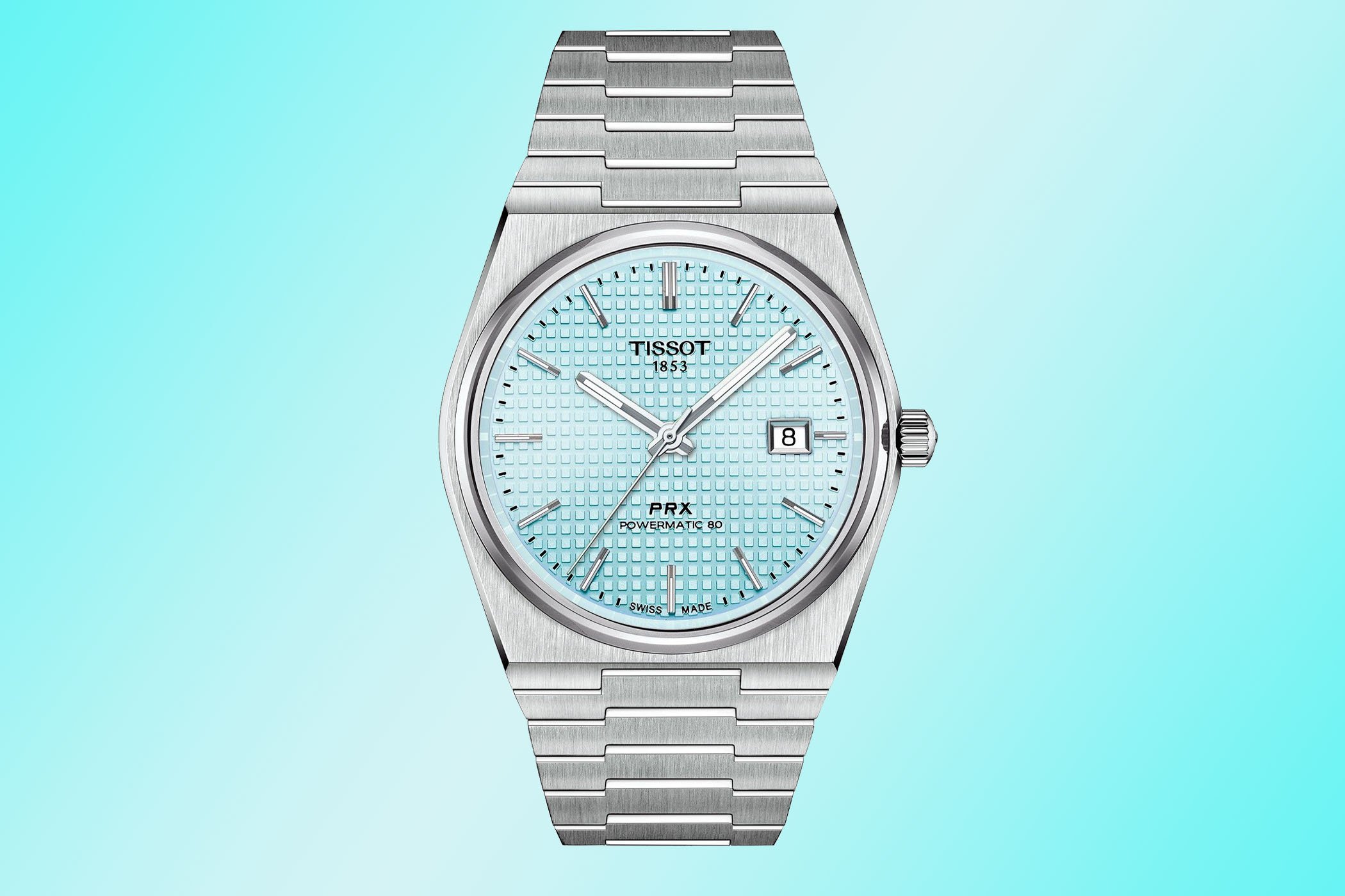 Spotted The ice blue PRX Powermatic 80 Tissot is quiet about