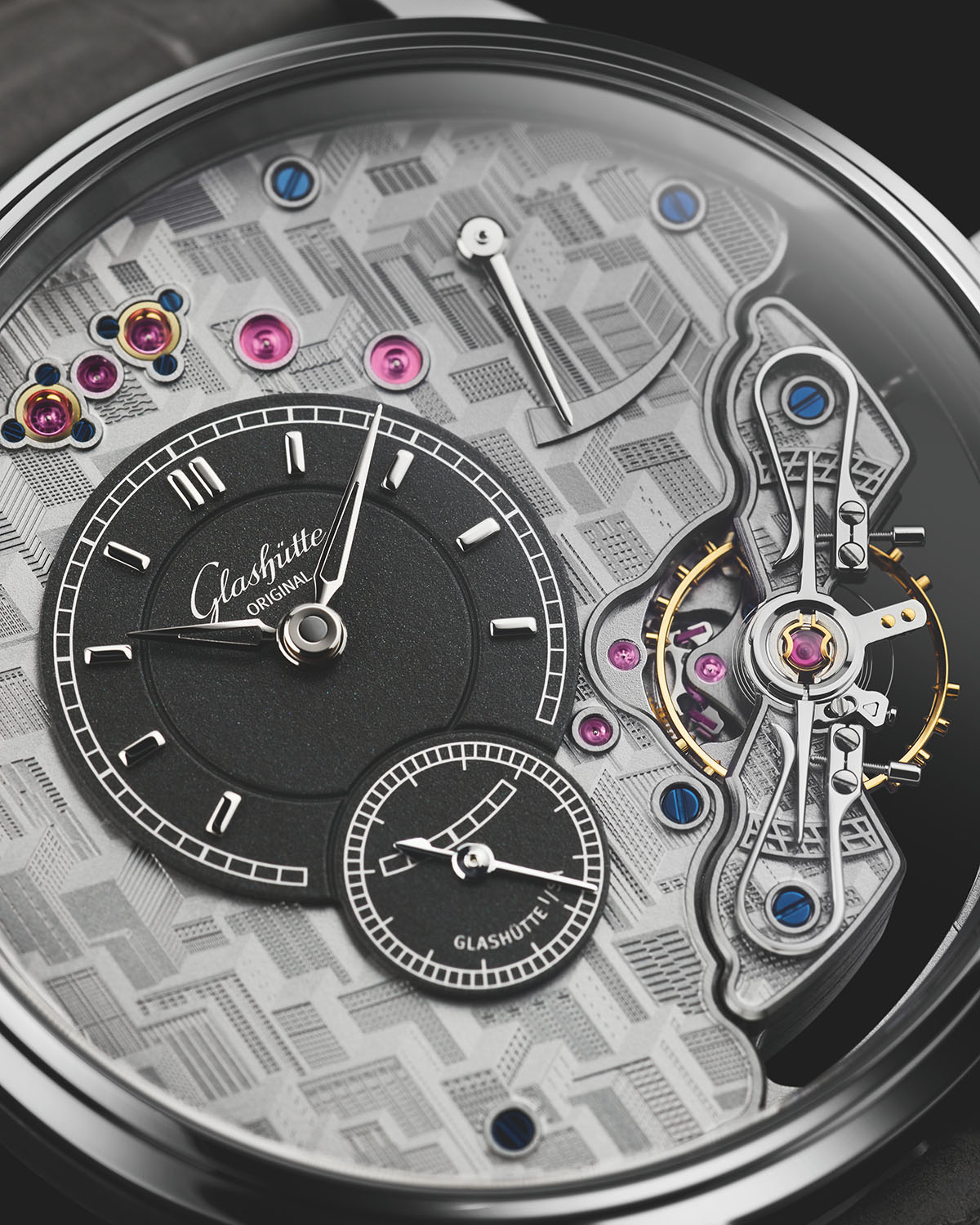Glashutte Original PanoInverse Limited Edition City Engraved Dial