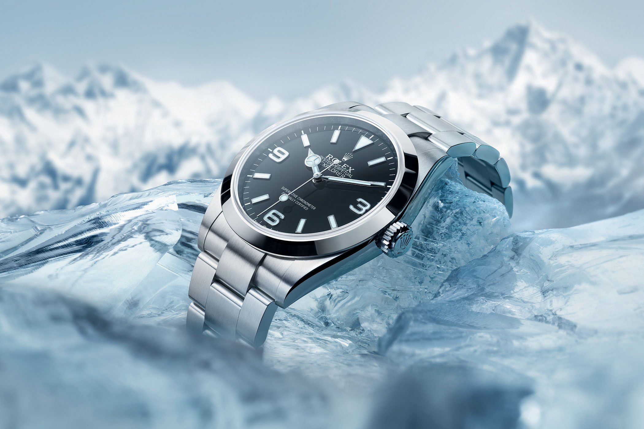 Rolex explorer 1 deals blue dial