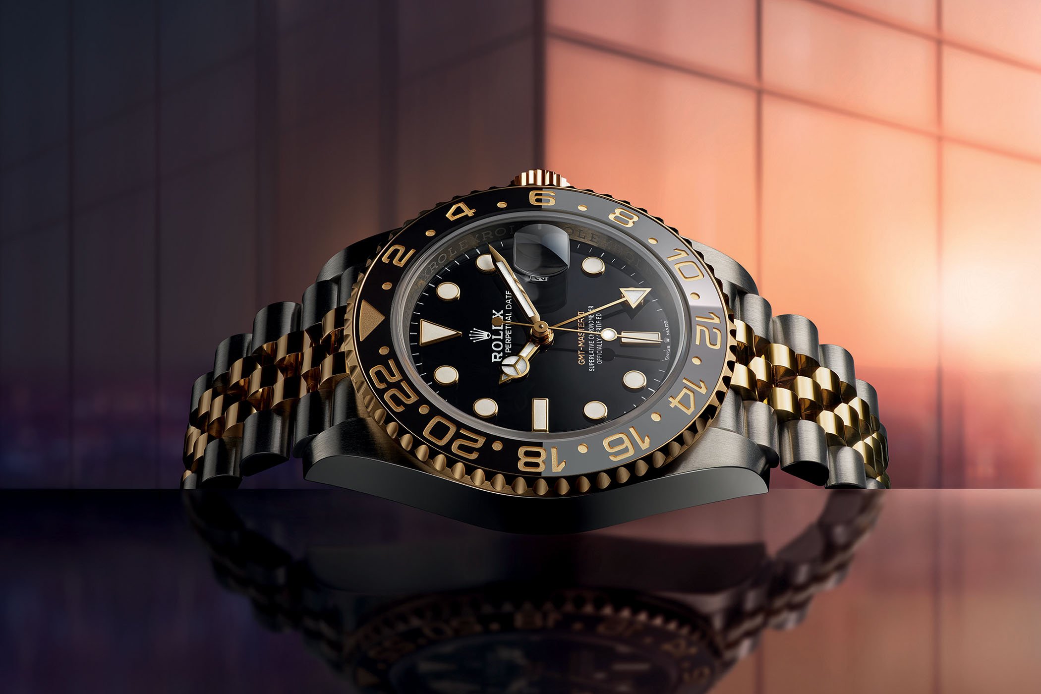 Black and shop yellow rolex