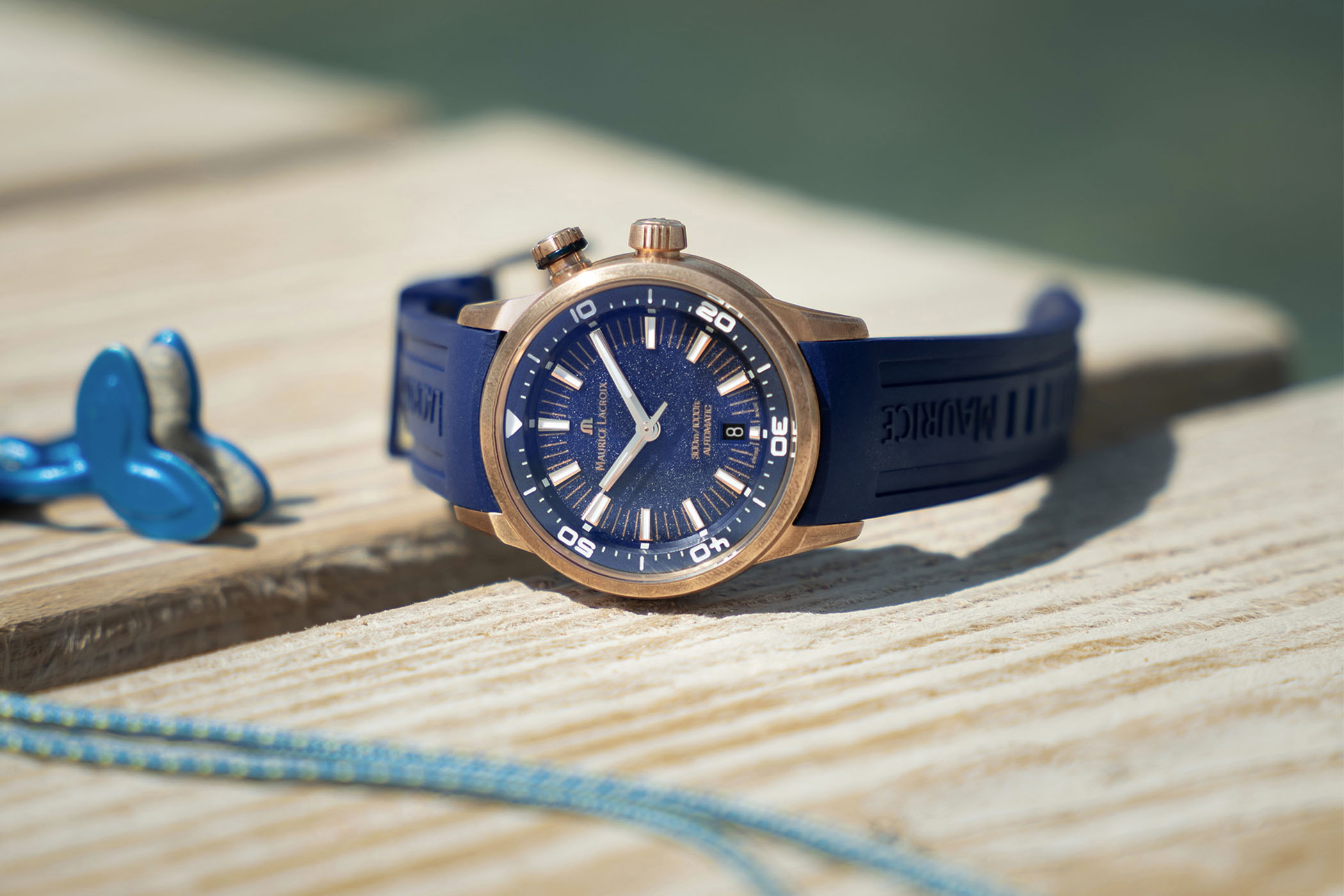 Maurice Lacroix Orologio Subacqueo Pontos S Diver PT6248-SS00L-130-4, Cassa Acciaio 42 Mm, Quadrante Blu, Movimento Automatico ML115, Impermeabile 300m